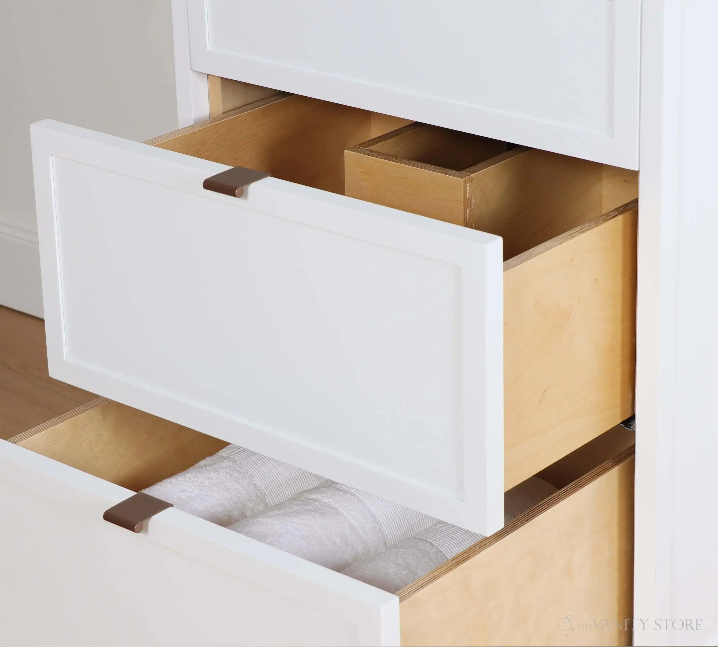Cape Breton 24" Satin White Bathroom Vanity - All Drawers - Image 6