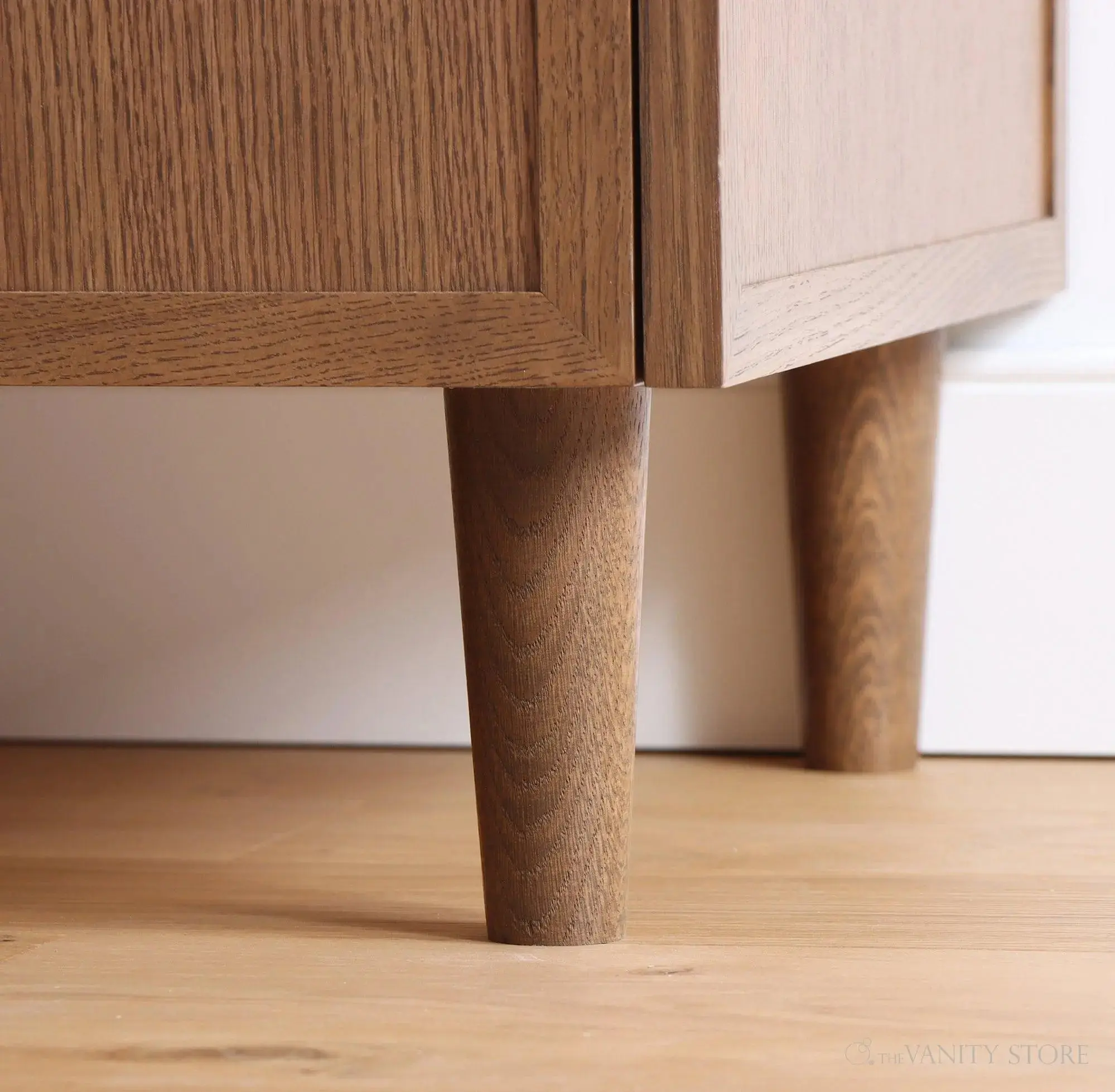 Cape Breton SLIM 36" Mid Century Oak Bathroom Vanity, Left Sink - Image 11