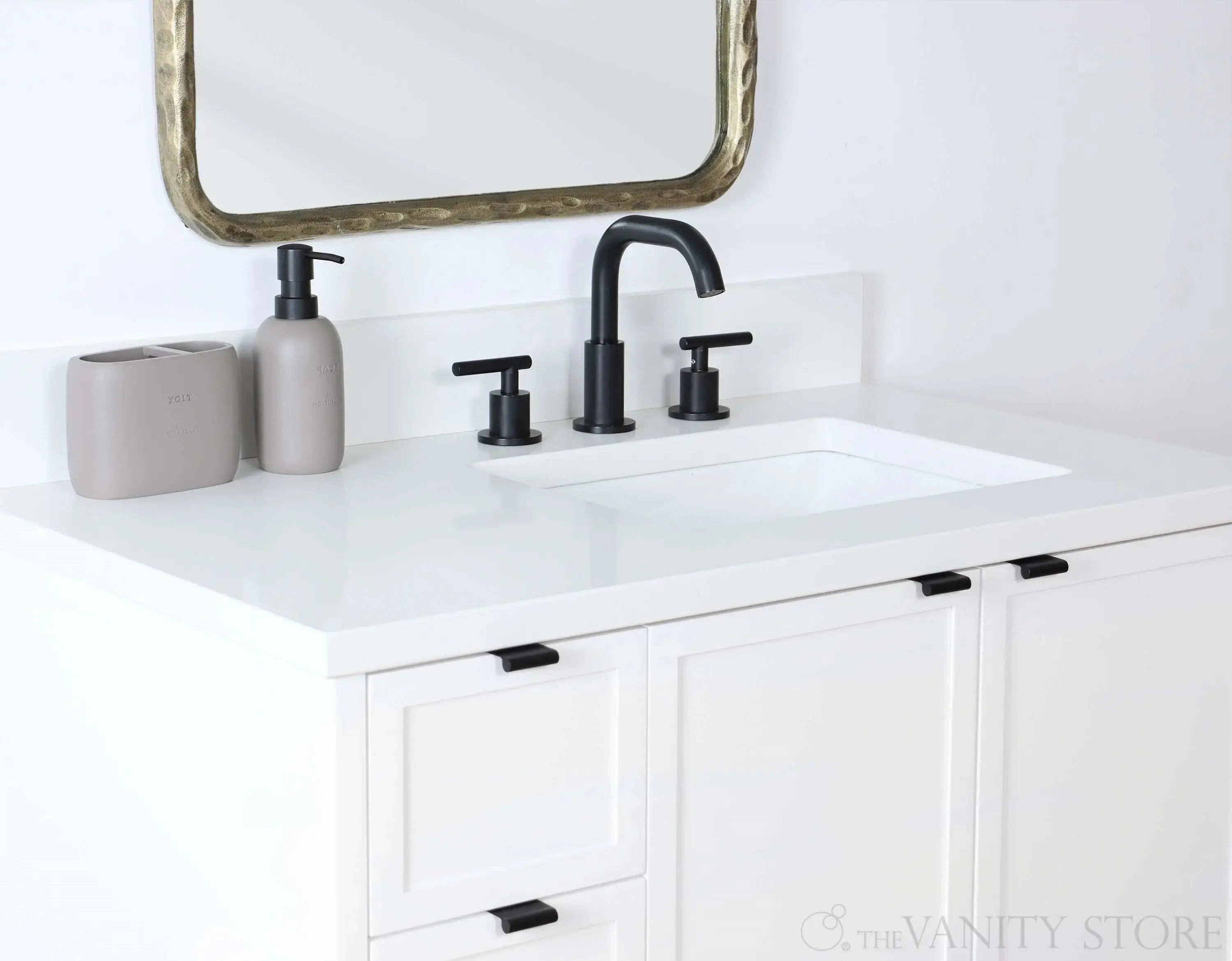 Cape Breton 36" Satin White Bathroom Vanity, Right Sink - Image 8