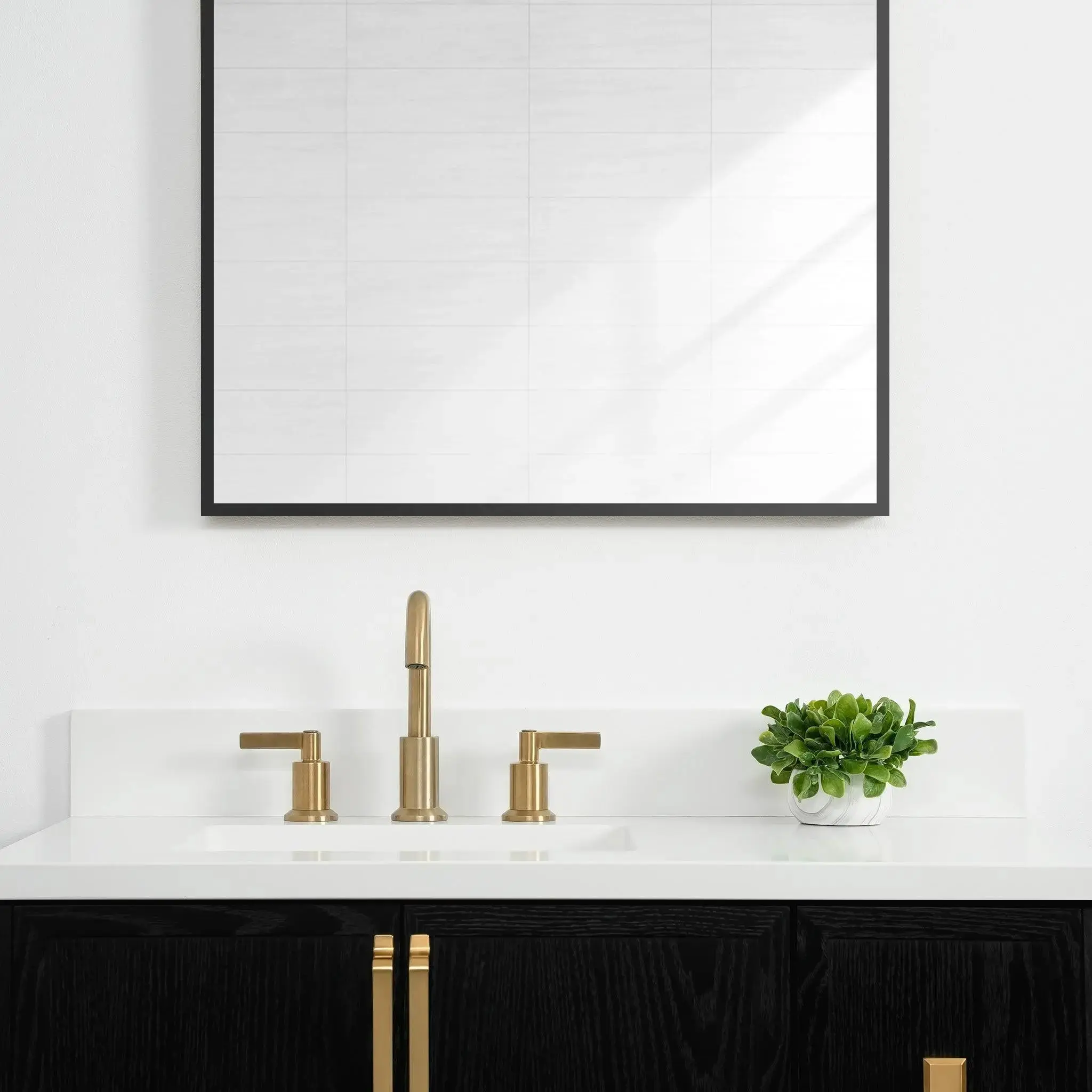 Cape Breton 36" Wall Mount Blackened Oak Bathroom Vanity, Left Sink - Image 12