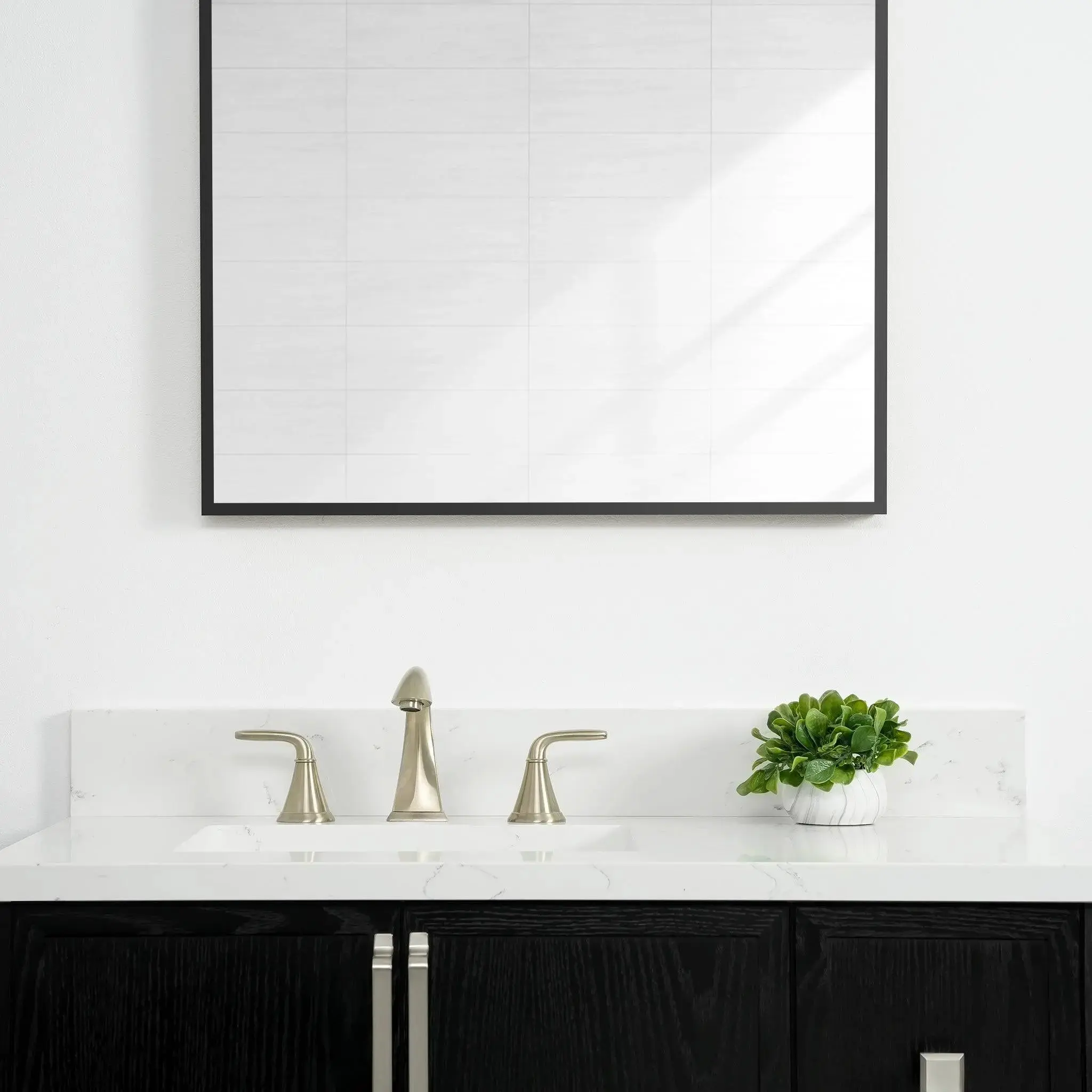 Cape Breton 36" Wall Mount Blackened Oak Bathroom Vanity, Left Sink - Image 13