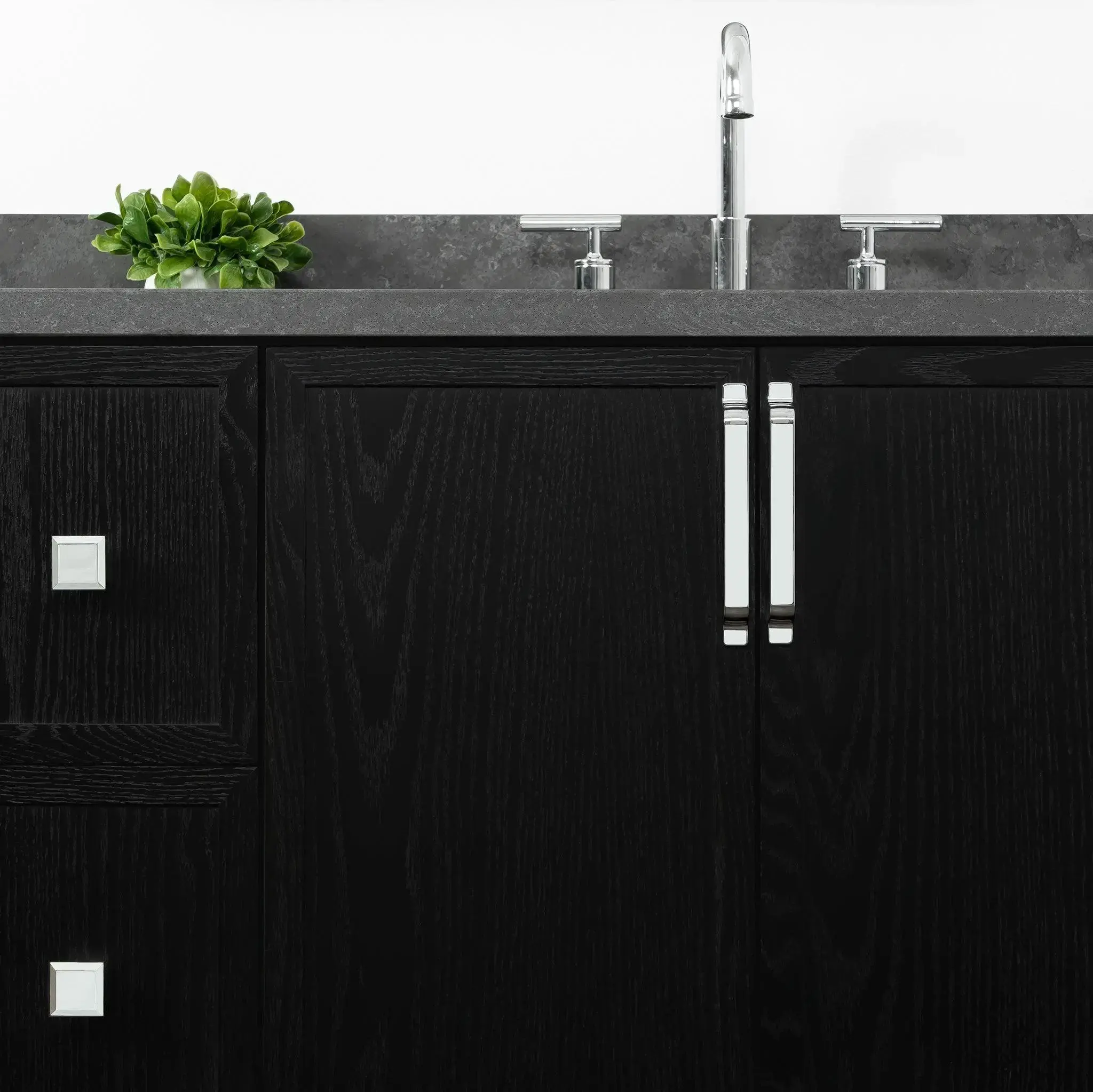 Cape Breton 36" Wall Mount Blackened Oak Bathroom Vanity, Right Sink - Image 12