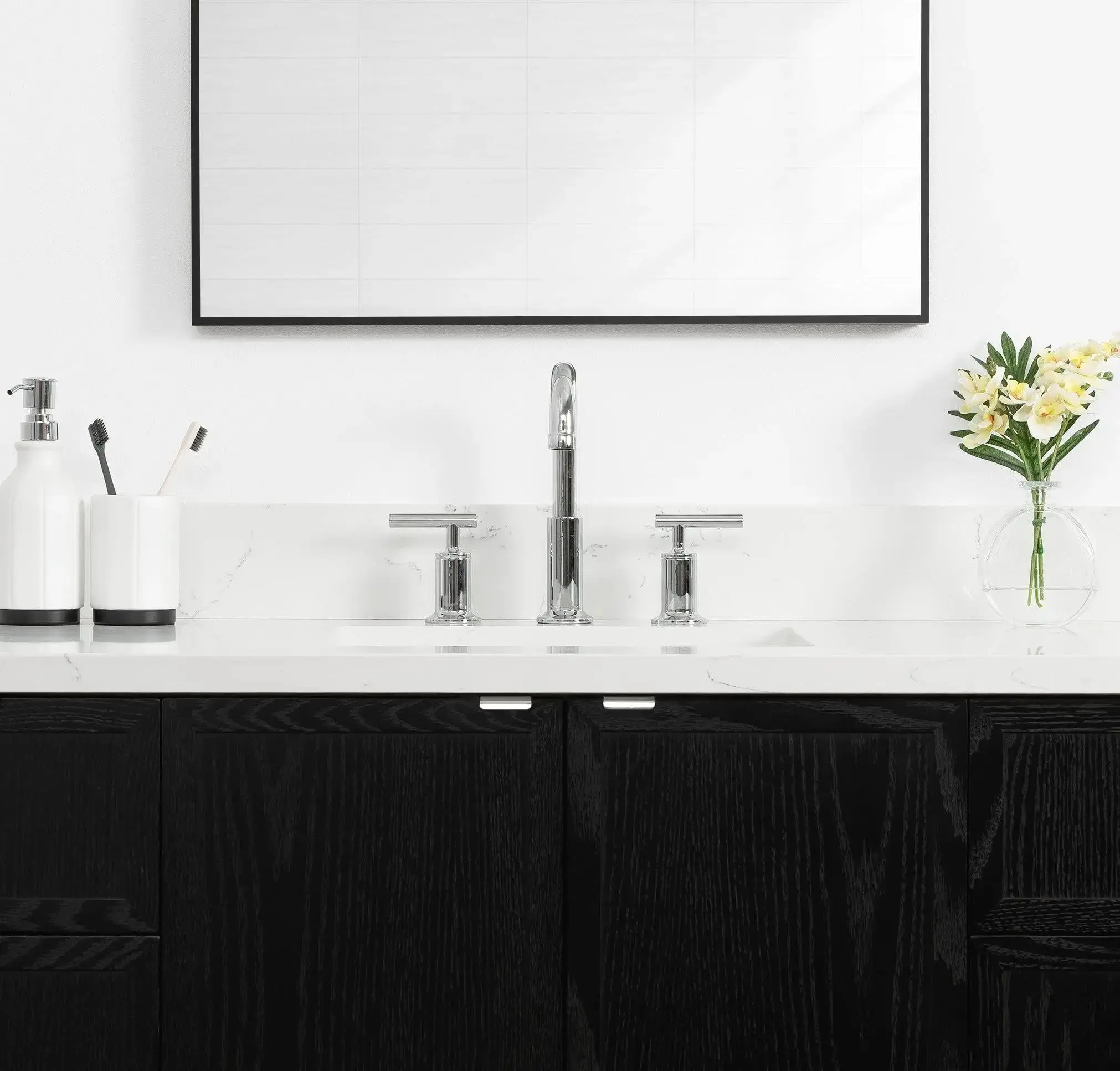 Cape Breton 48" Blackened Oak Bathroom Vanity - Image 11