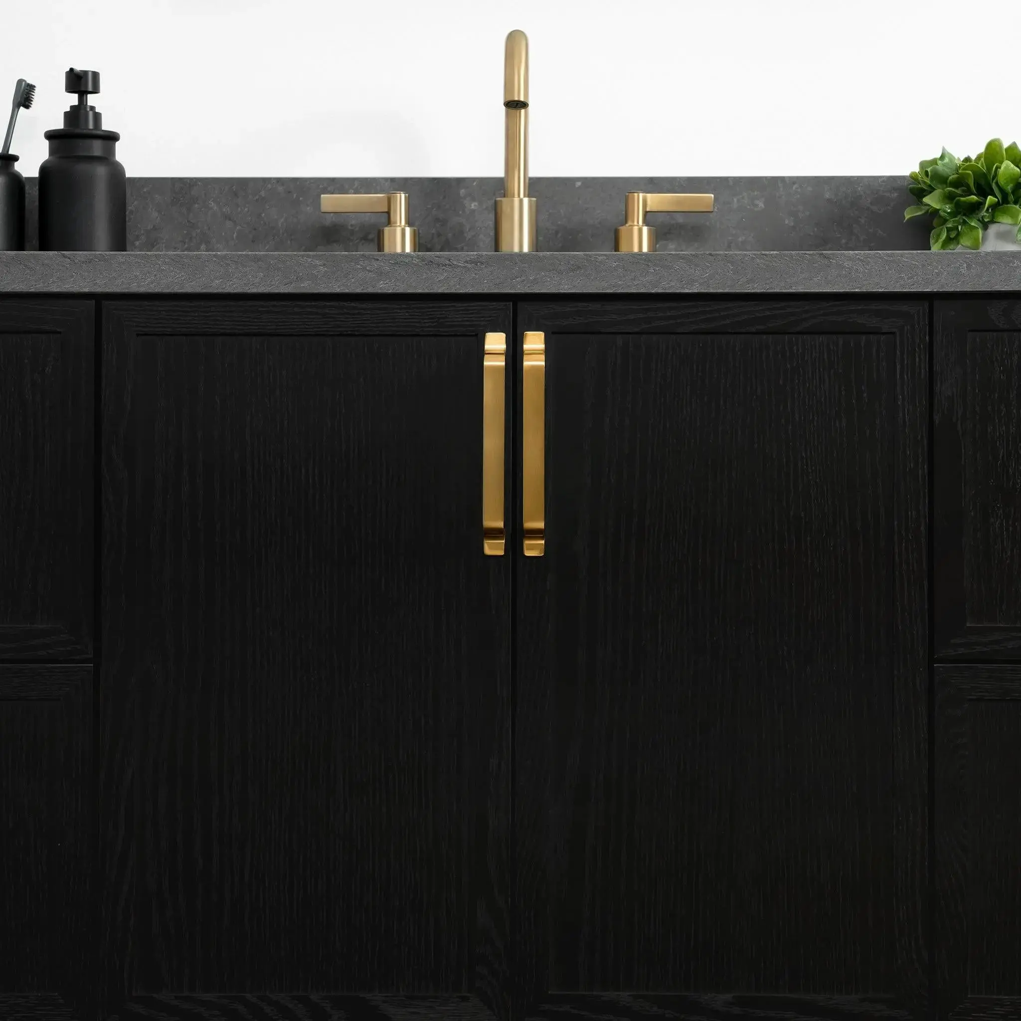Cape Breton SLIM 48" Wall Mount Blackened Oak Bathroom Vanity - Image 10
