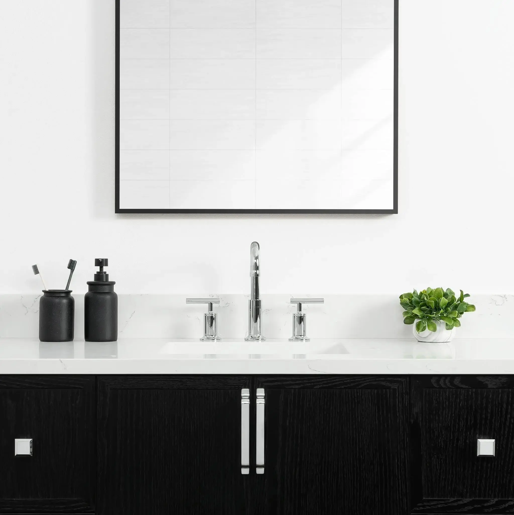 Cape Breton SLIM 48" Wall Mount Blackened Oak Bathroom Vanity - Image 13