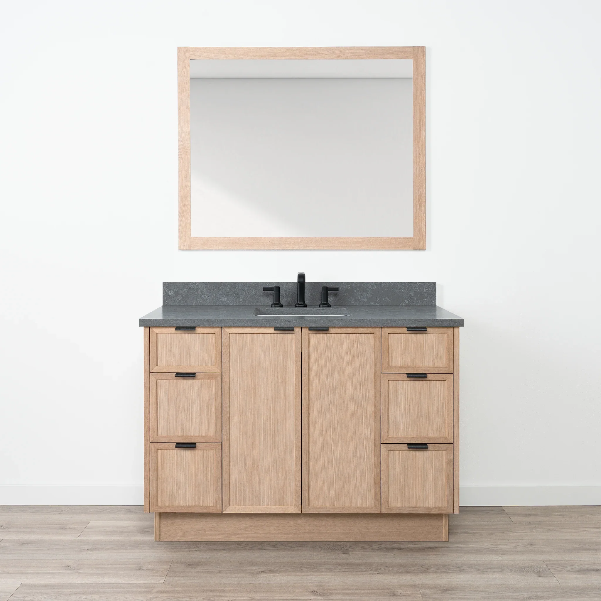 Cape Breton 48" White Oak Bathroom Vanity - Image 25