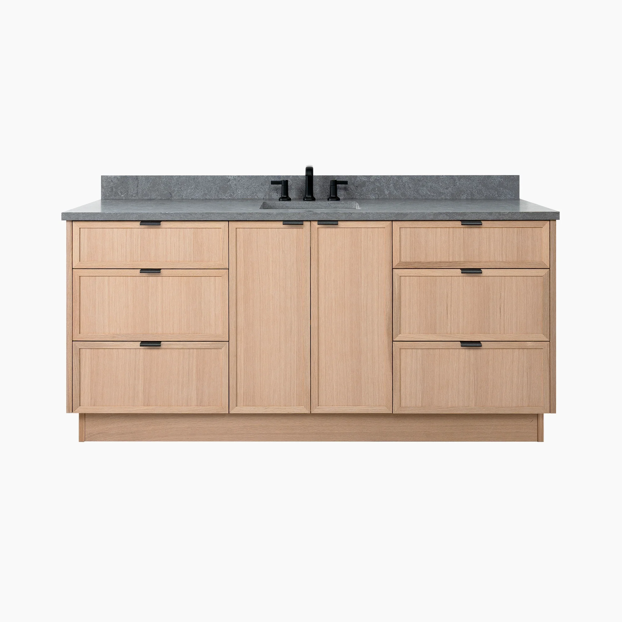 Cape Breton SLIM 72" White Oak Bathroom Vanity - Image 20