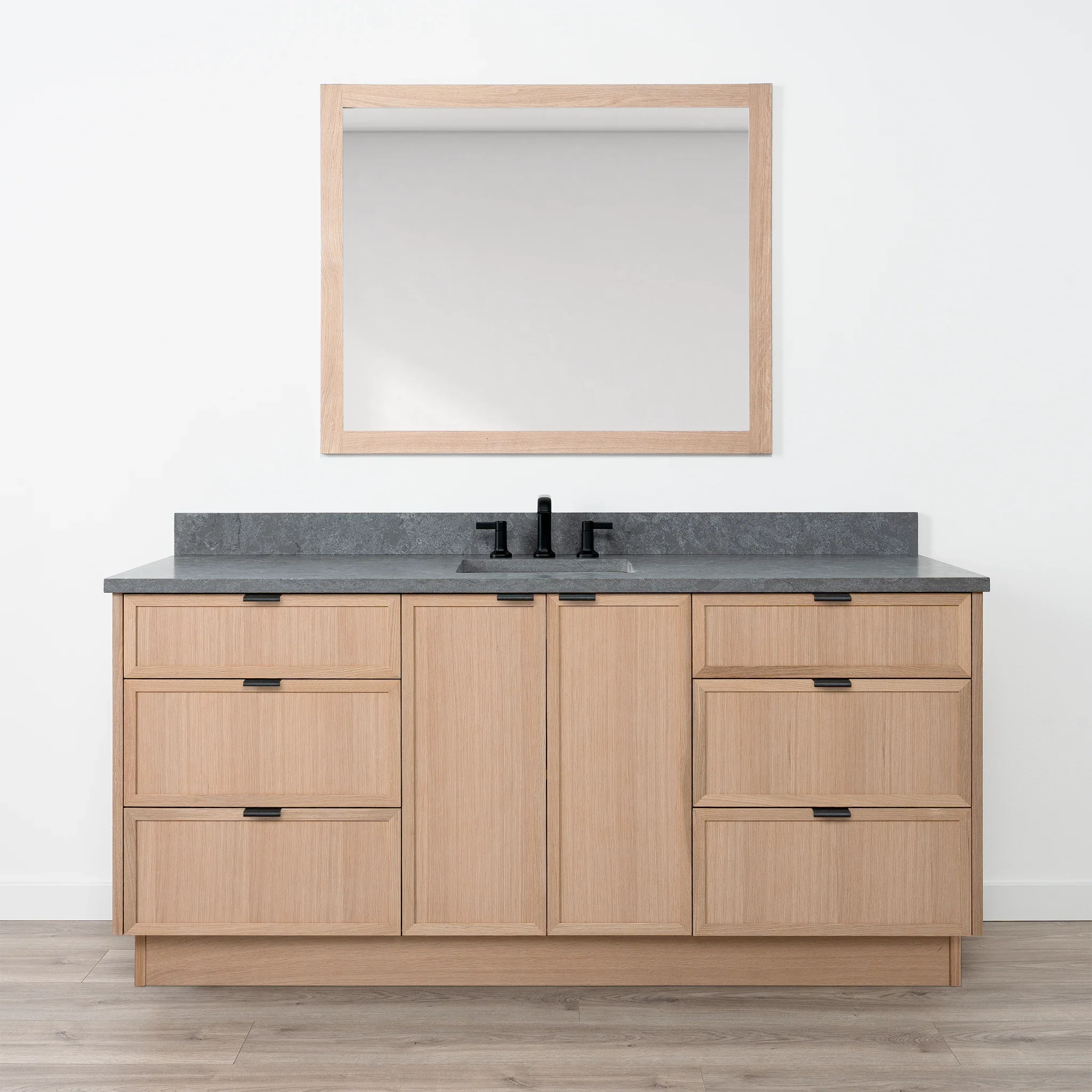 Cape Breton SLIM 72" White Oak Bathroom Vanity - Image 21