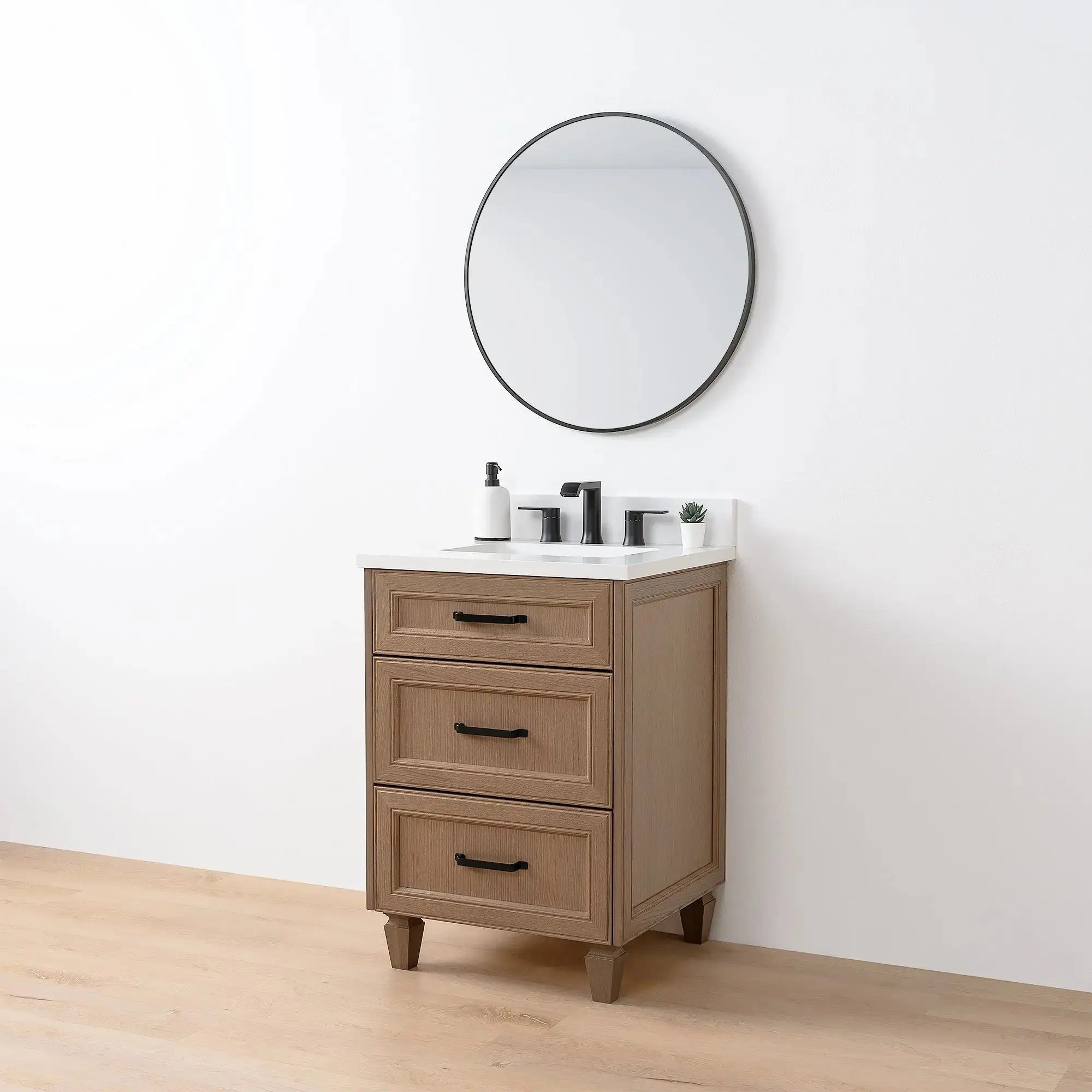 Davenport 24" Almond Coast Bathroom Vanity - All Drawers - Image 7