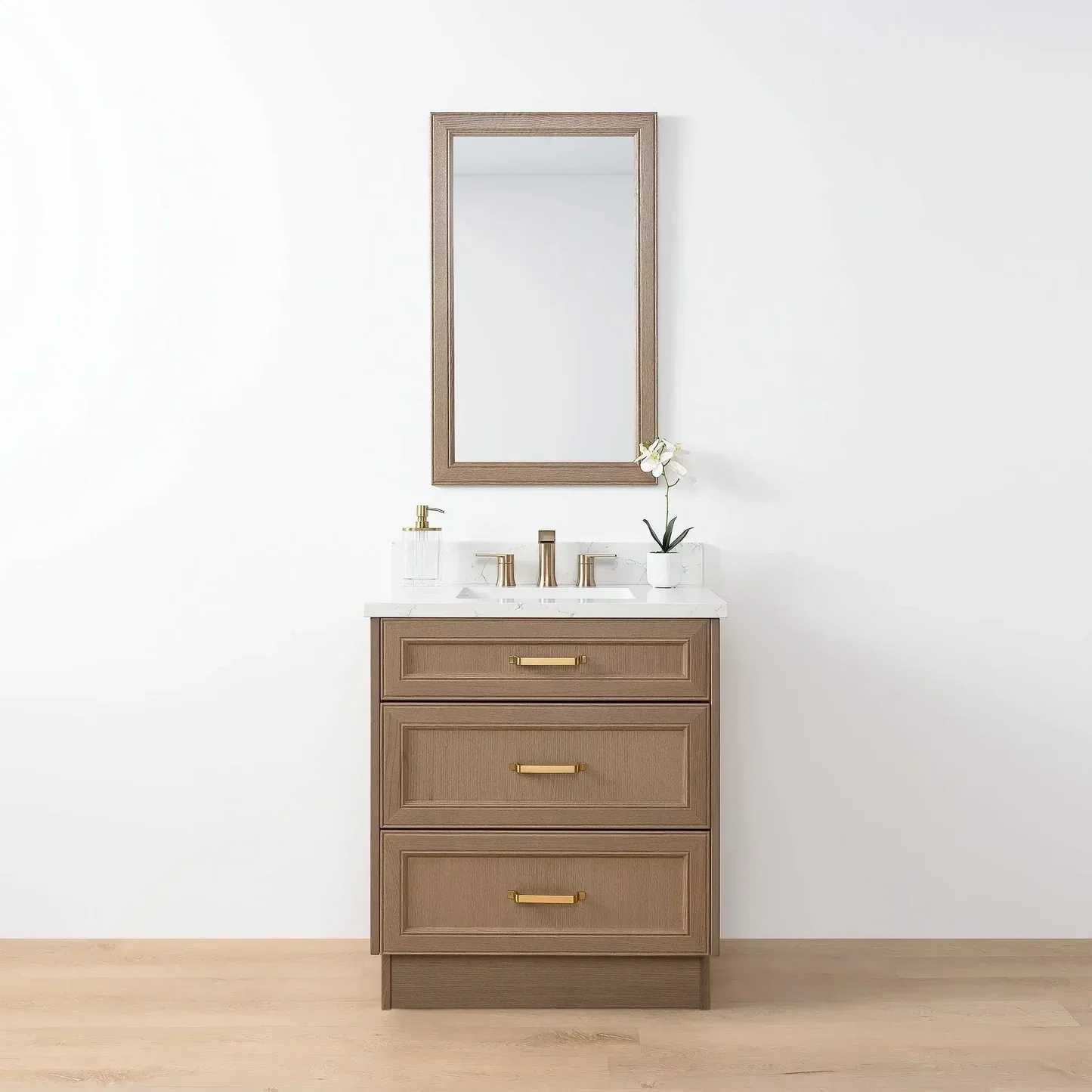 Davenport 30" Almond Coast Bathroom Vanity - All Drawers - Image 20