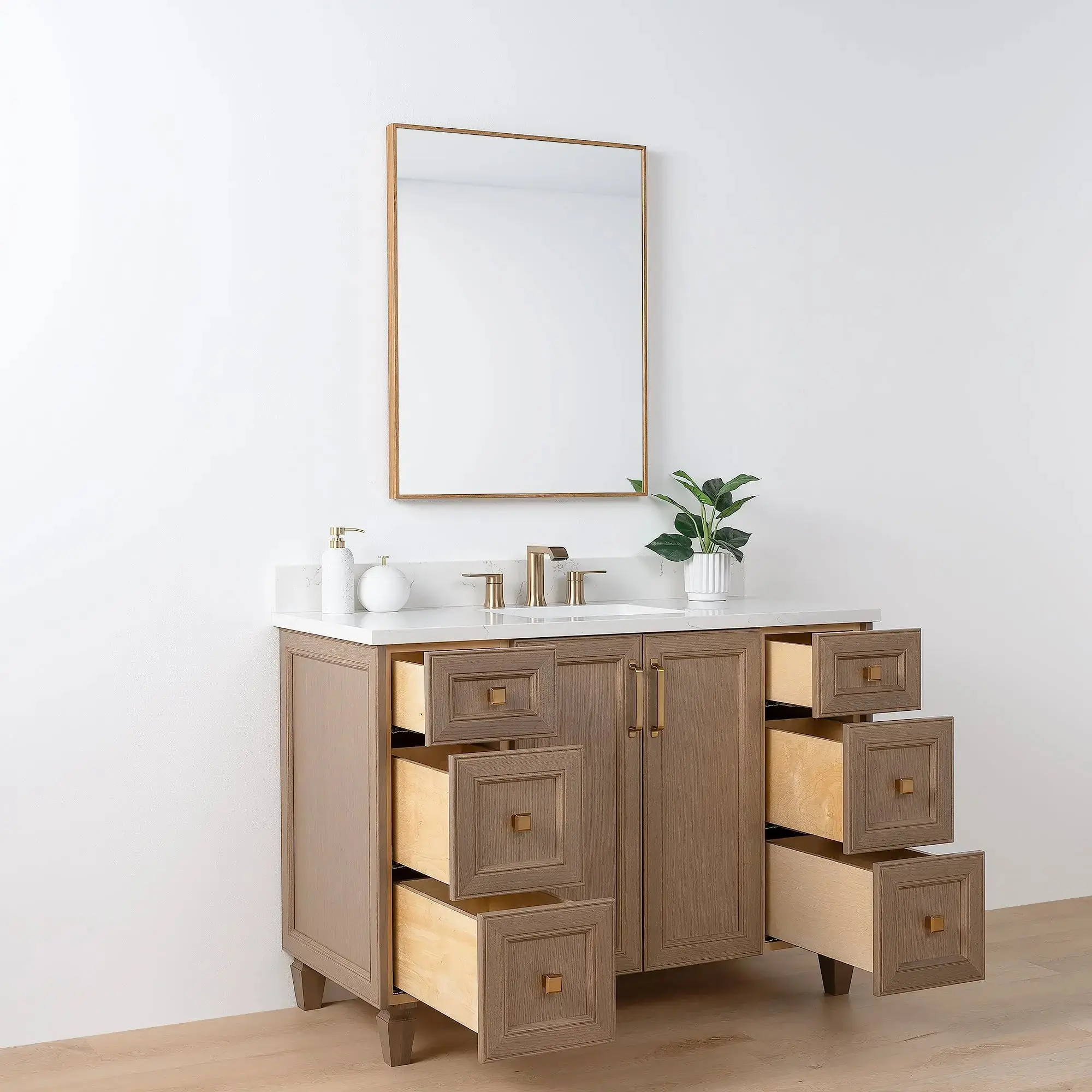 Davenport 48" Almond Coast Bathroom Vanity - Image 7