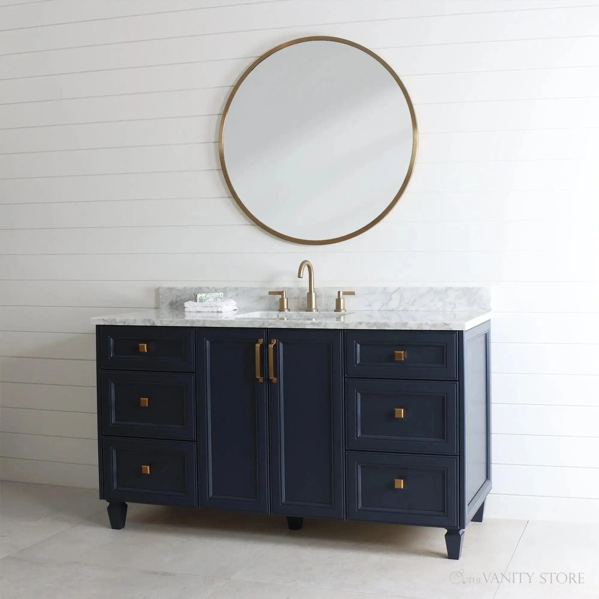 Davenport SLIM 60" Pacific Blue Bathroom Vanity - Image 3