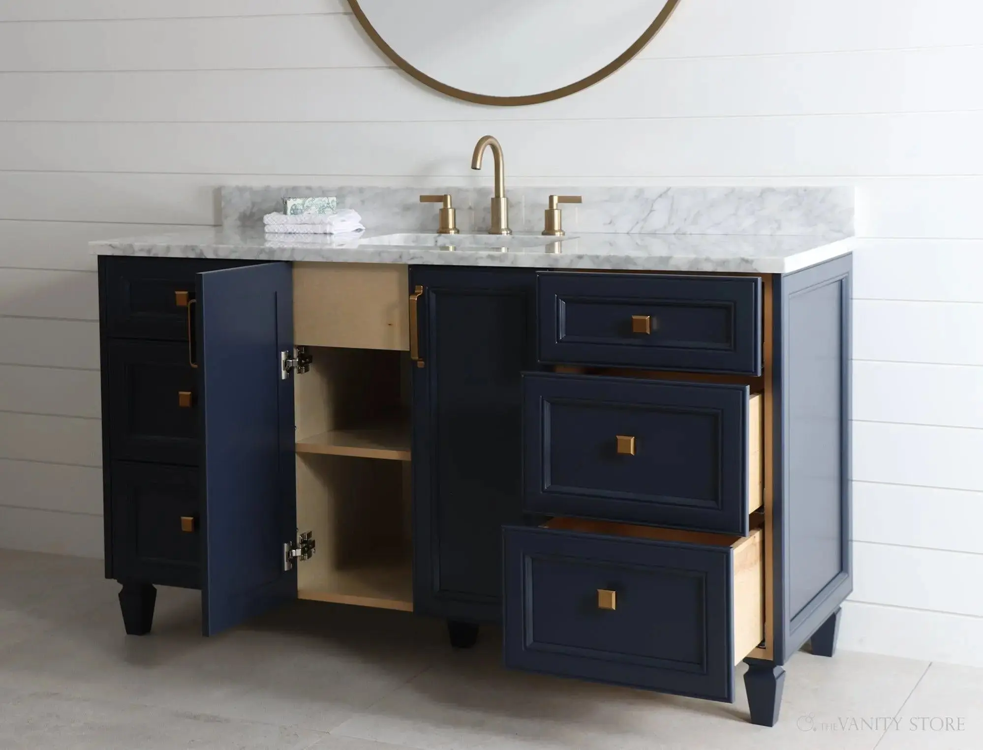 Davenport SLIM 60" Pacific Blue Bathroom Vanity - Image 5