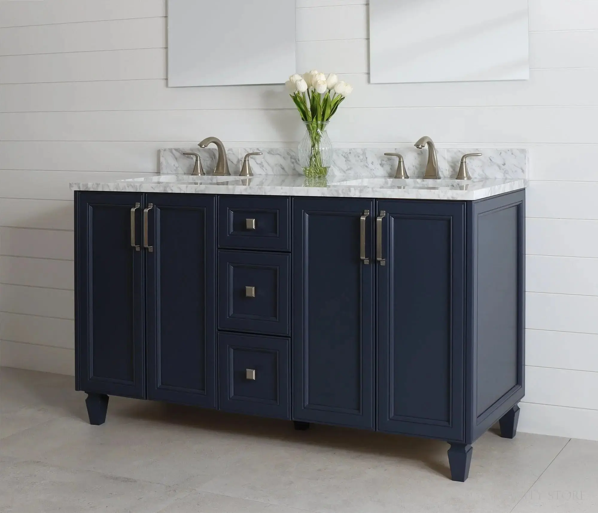 Davenport 60" Pacific Blue Bathroom Vanity, Double Sink - Image 3