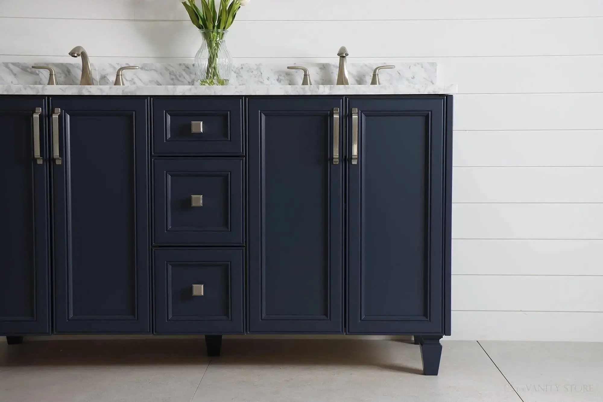 Davenport 60" Pacific Blue Bathroom Vanity, Double Sink - Image 4