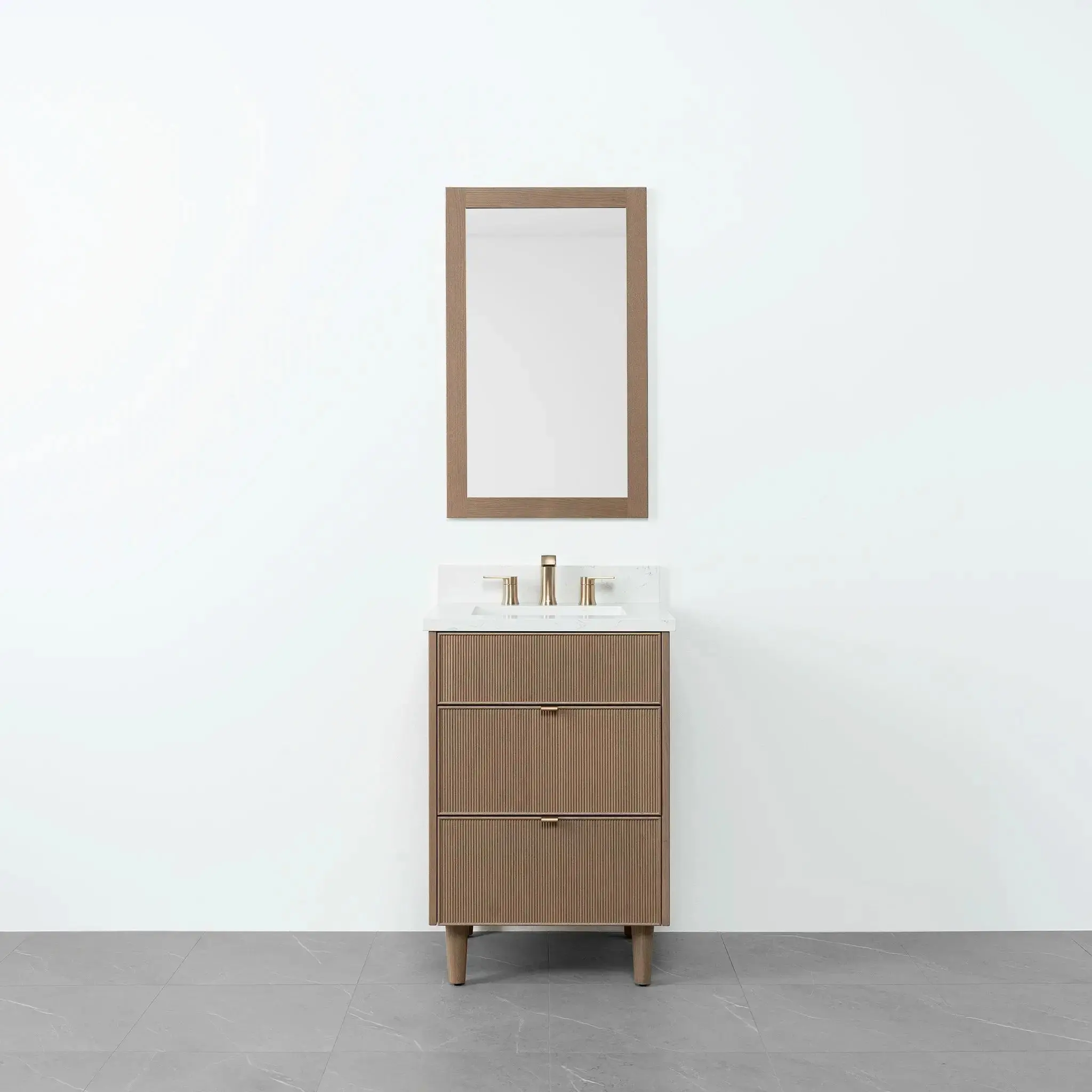 Malibu 24" Almond Coast Bathroom Vanity - All Drawers - Image 16