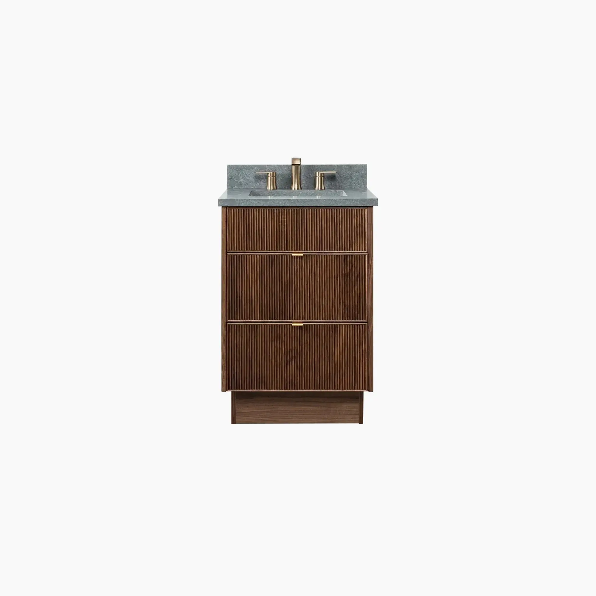 Malibu 24" American Black Walnut Bathroom Vanity - All Drawers - Image 21