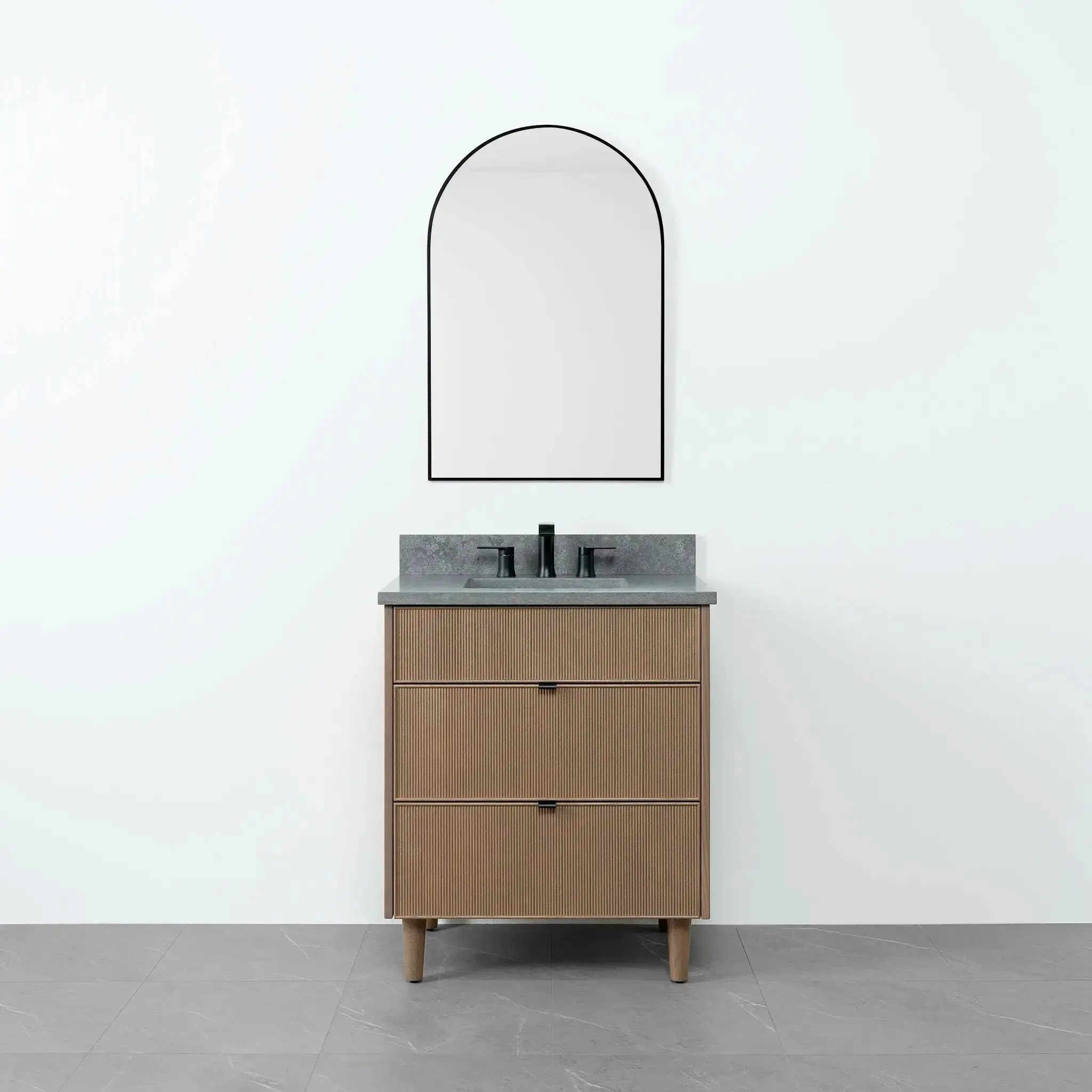 Malibu 30" Almond Coast Bathroom Vanity - All Drawers - Image 15