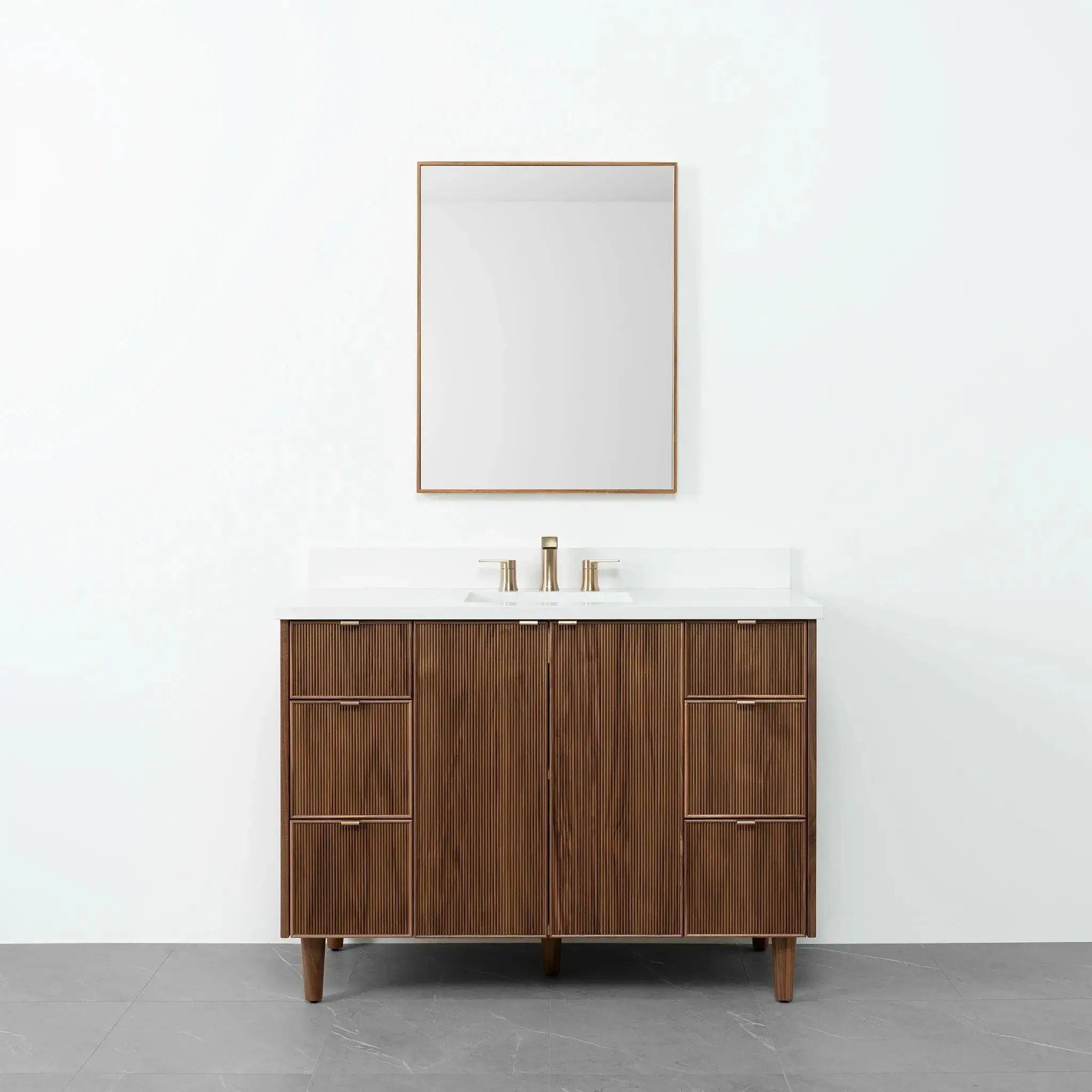 Malibu 48" American Black Walnut Bathroom Vanity - Image 17