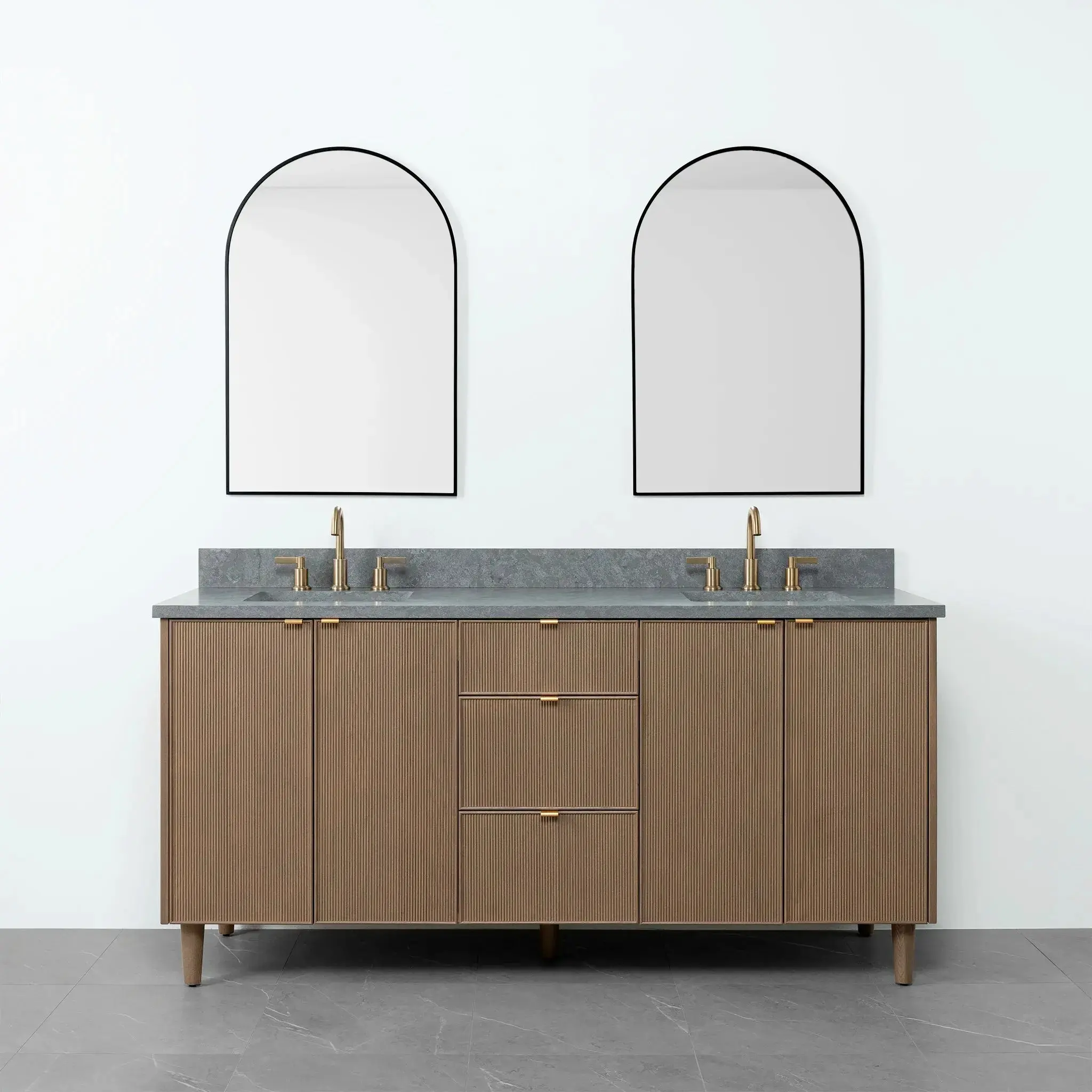 Malibu SLIM 72" Almond Coast Bathroom Vanity, Double Sink - Image 17