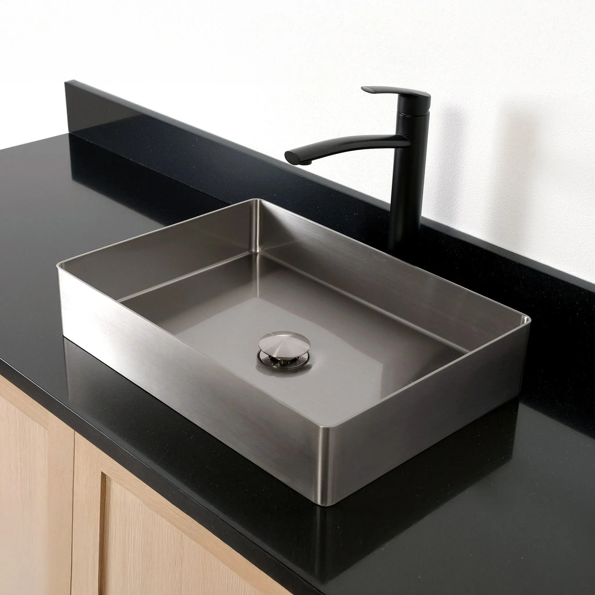 Rectangular Stainless Steel Vessel Sink - Image 5