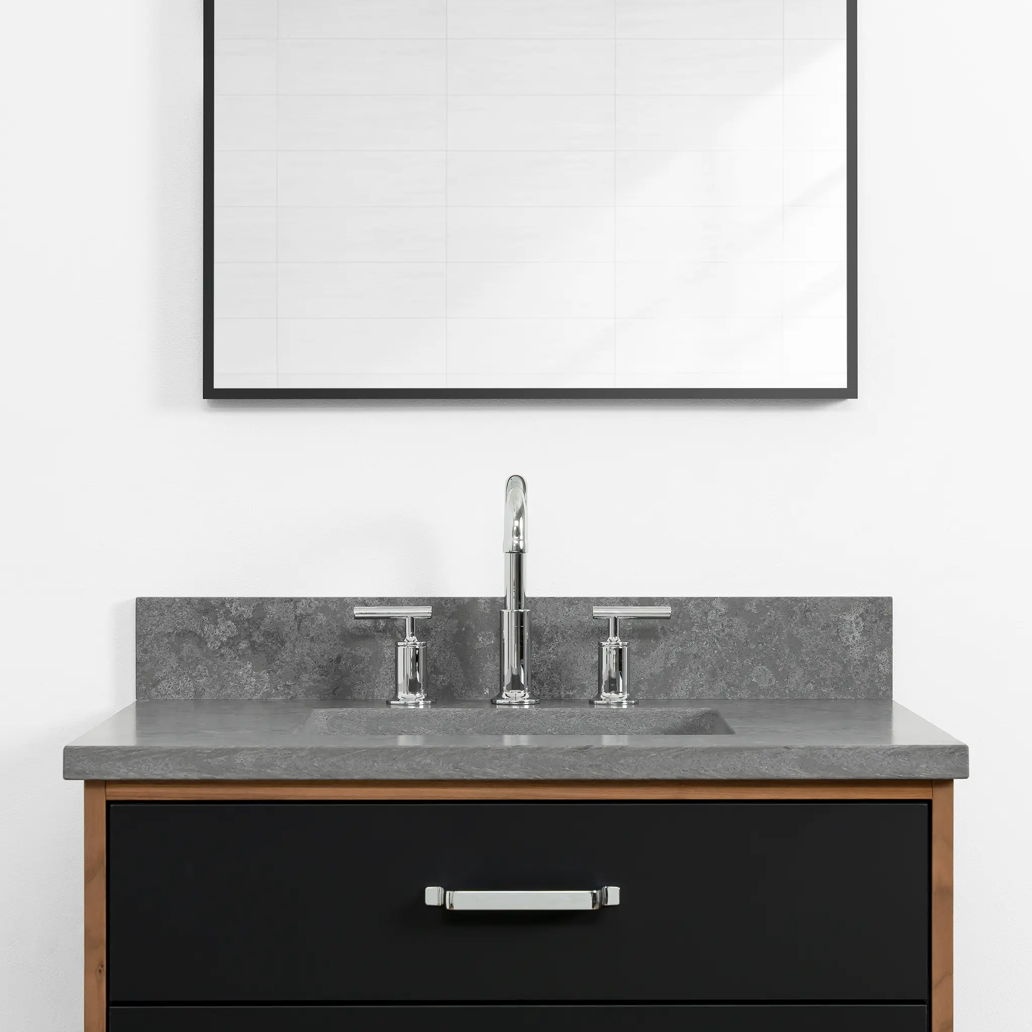 Sidney 30" Wall Mount Matte Black Bathroom Vanity - All Drawers - Image 10