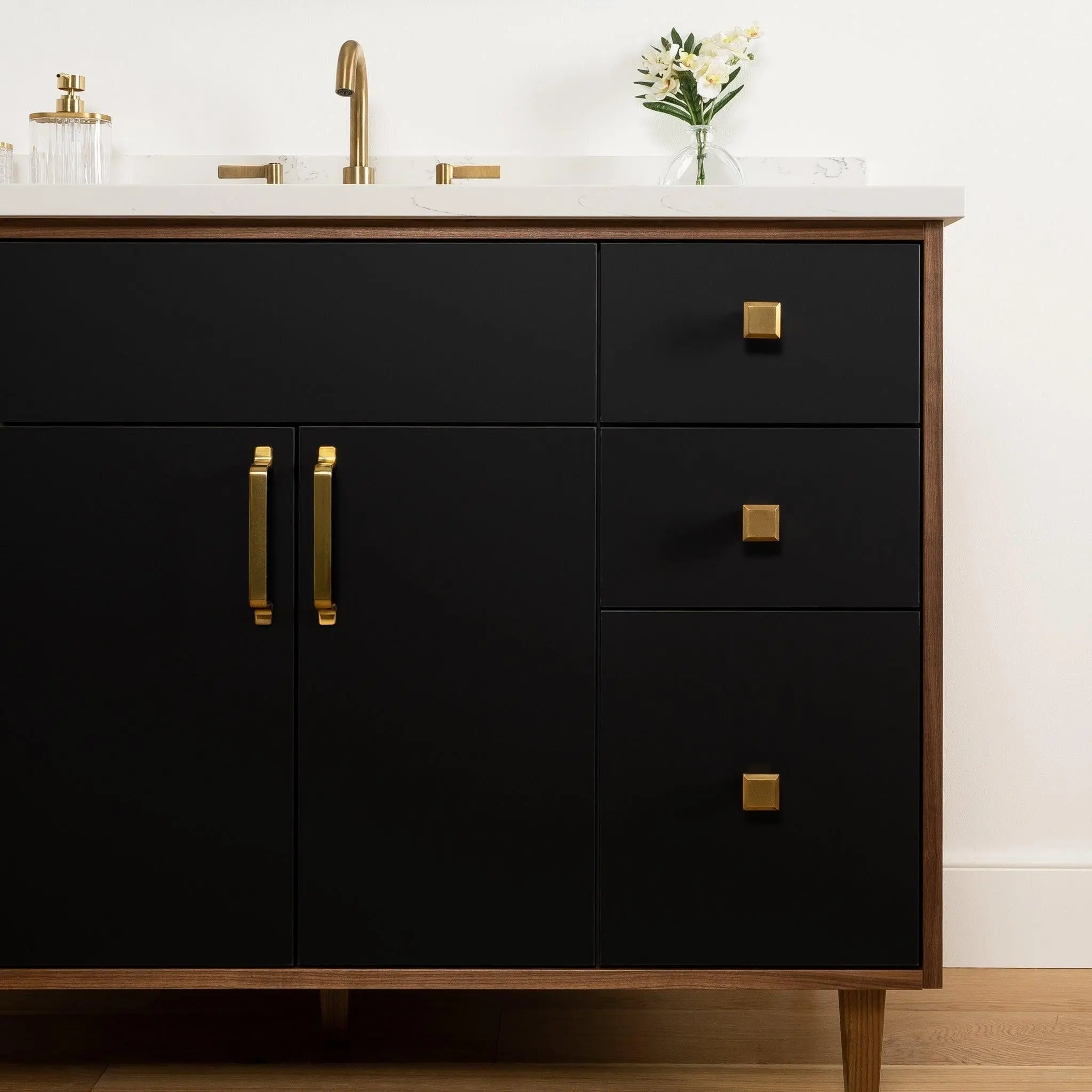 Sidney 48" Matte Black Bathroom Vanity - Image 13