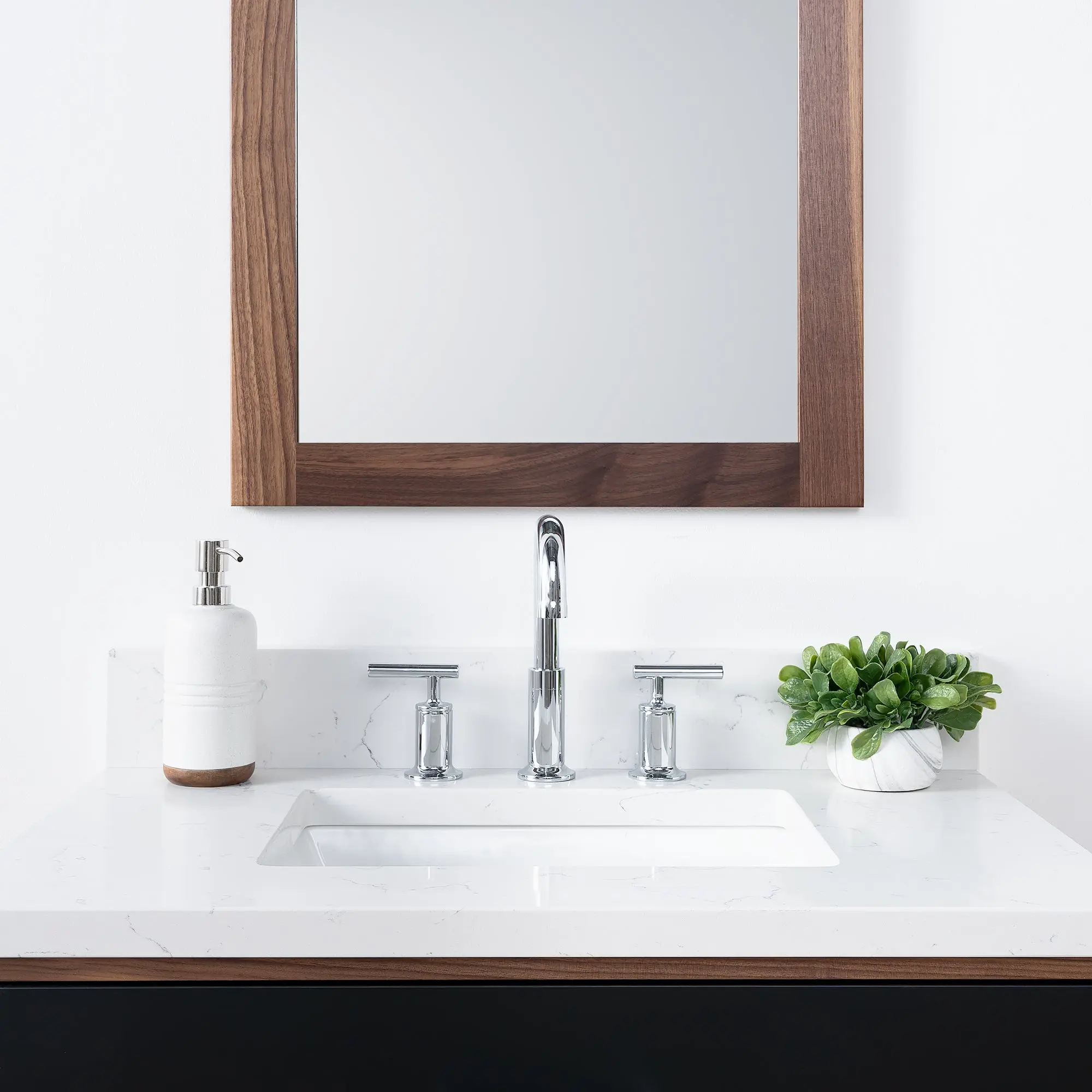 Sidney SLIM 30" Matte Black Bathroom Vanity - All Drawers - Image 12