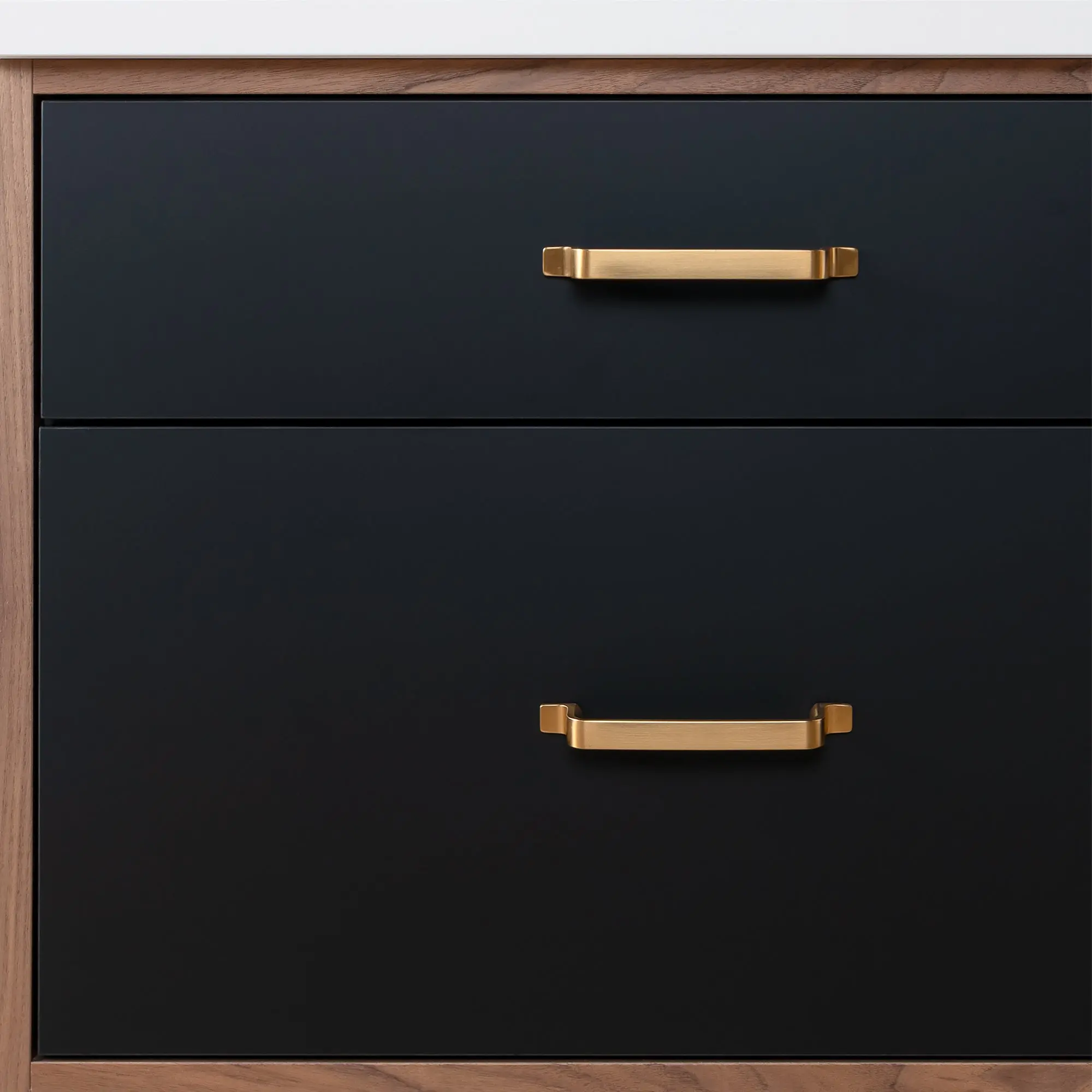 Sidney SLIM 30" Wall Mount Matte Black Bathroom Vanity - All Drawers - Image 10