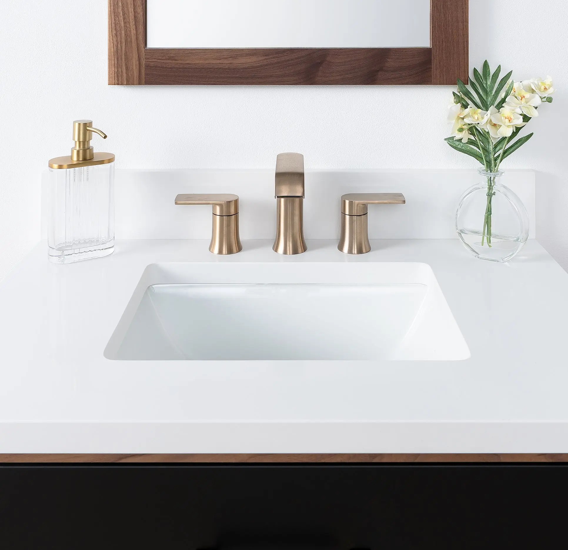 Sidney SLIM 30" Wall Mount Matte Black Bathroom Vanity - All Drawers - Image 9