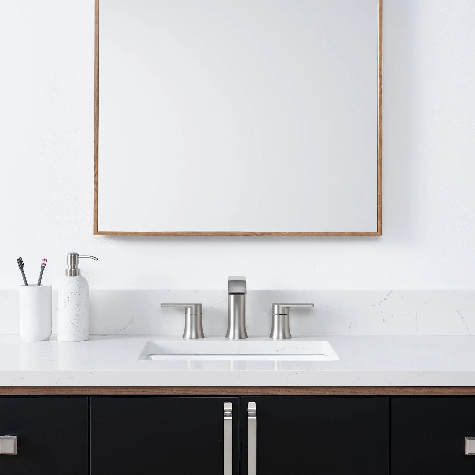 Sidney SLIM 48" Wall Mount Matte Black Bathroom Vanity - Image 12