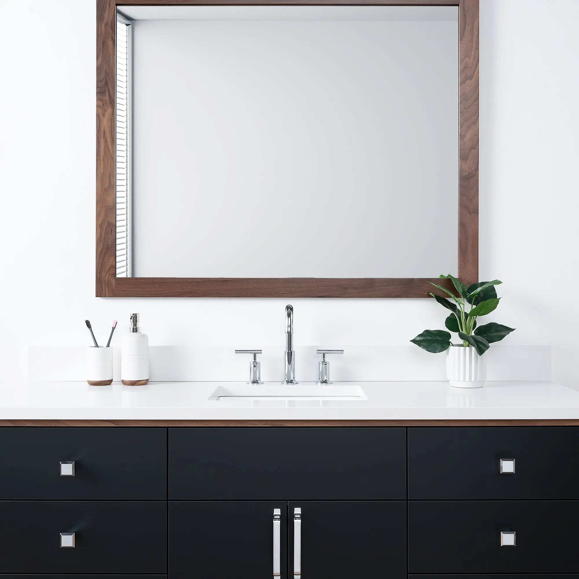 Sidney SLIM 60" Matte Black Bathroom Vanity - Image 8