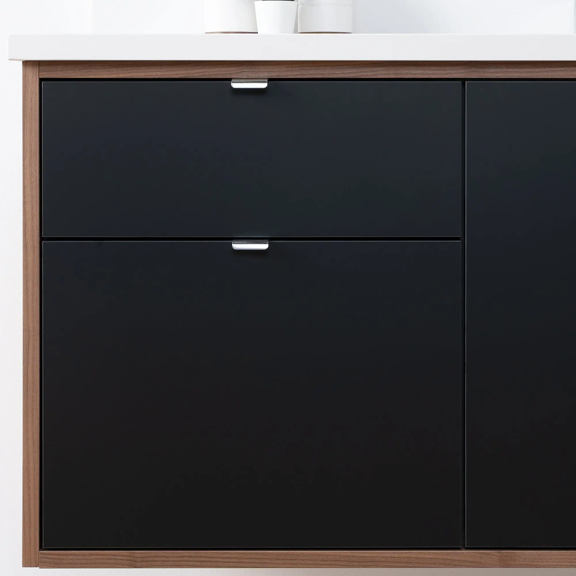 Sidney SLIM 60" Wall Mount Matte Black Bathroom Vanity - Image 14