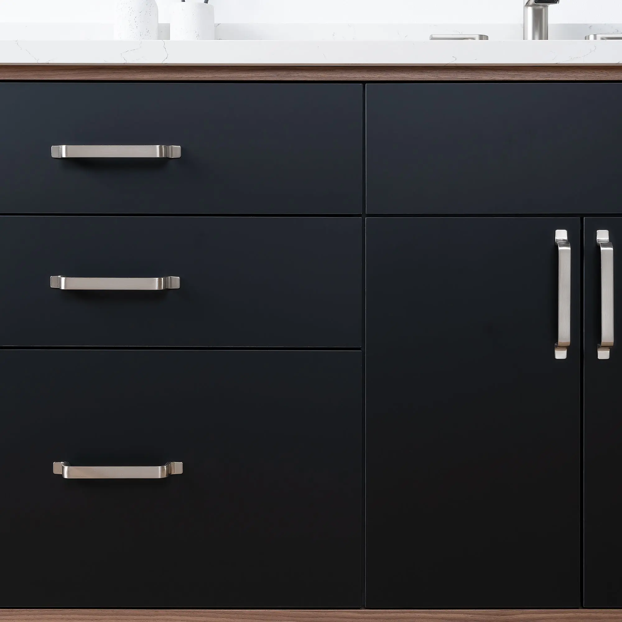 Sidney SLIM 72" Matte Black Bathroom Vanity - Image 9