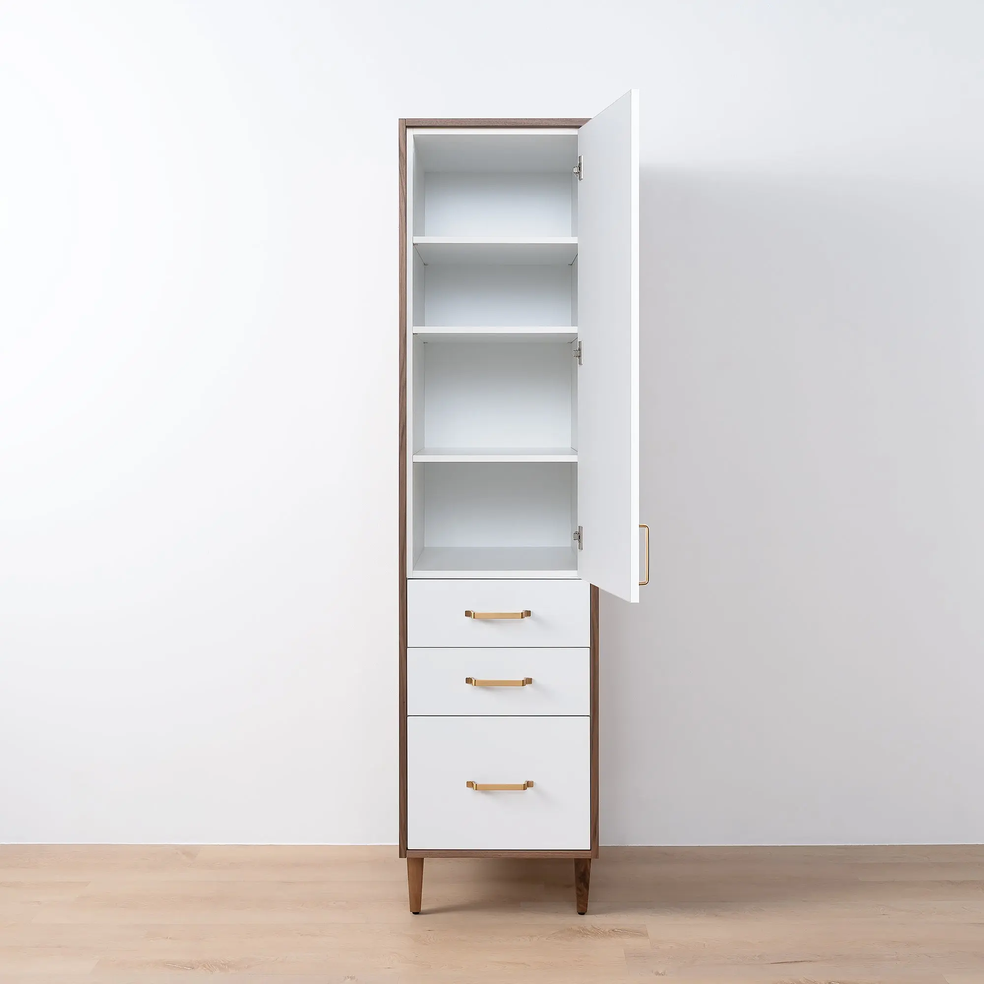 Sidney Gloss White Linen Cabinet - Image 11