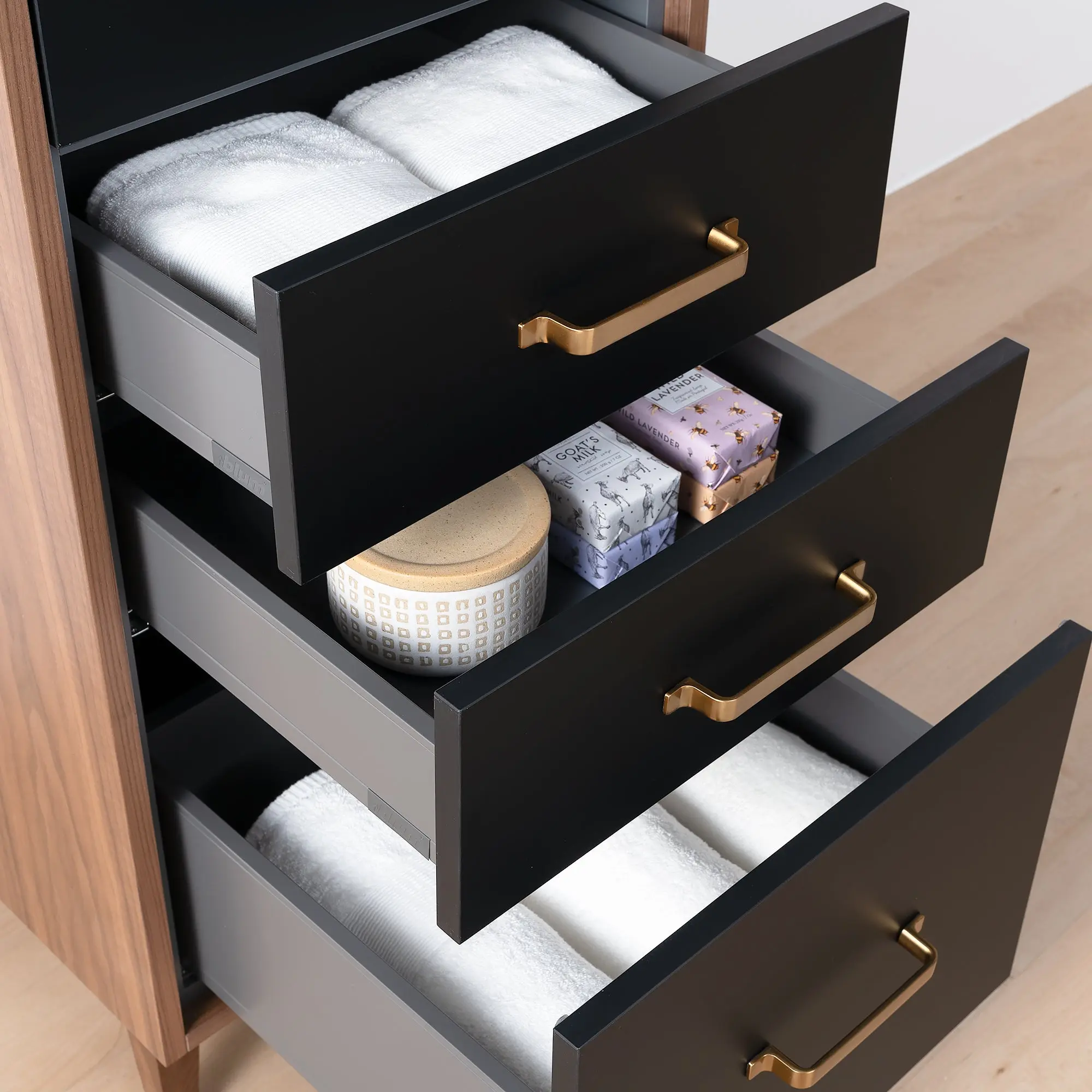 Sidney Matte Black Linen Cabinet - Image 4