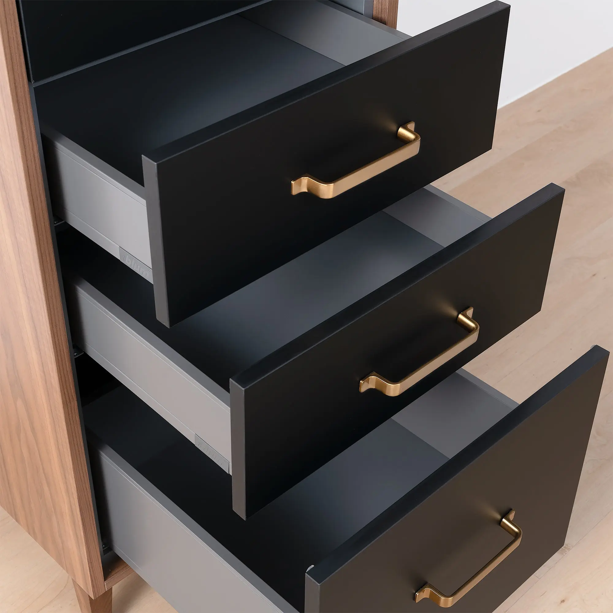 Sidney Matte Black Linen Cabinet - Image 5