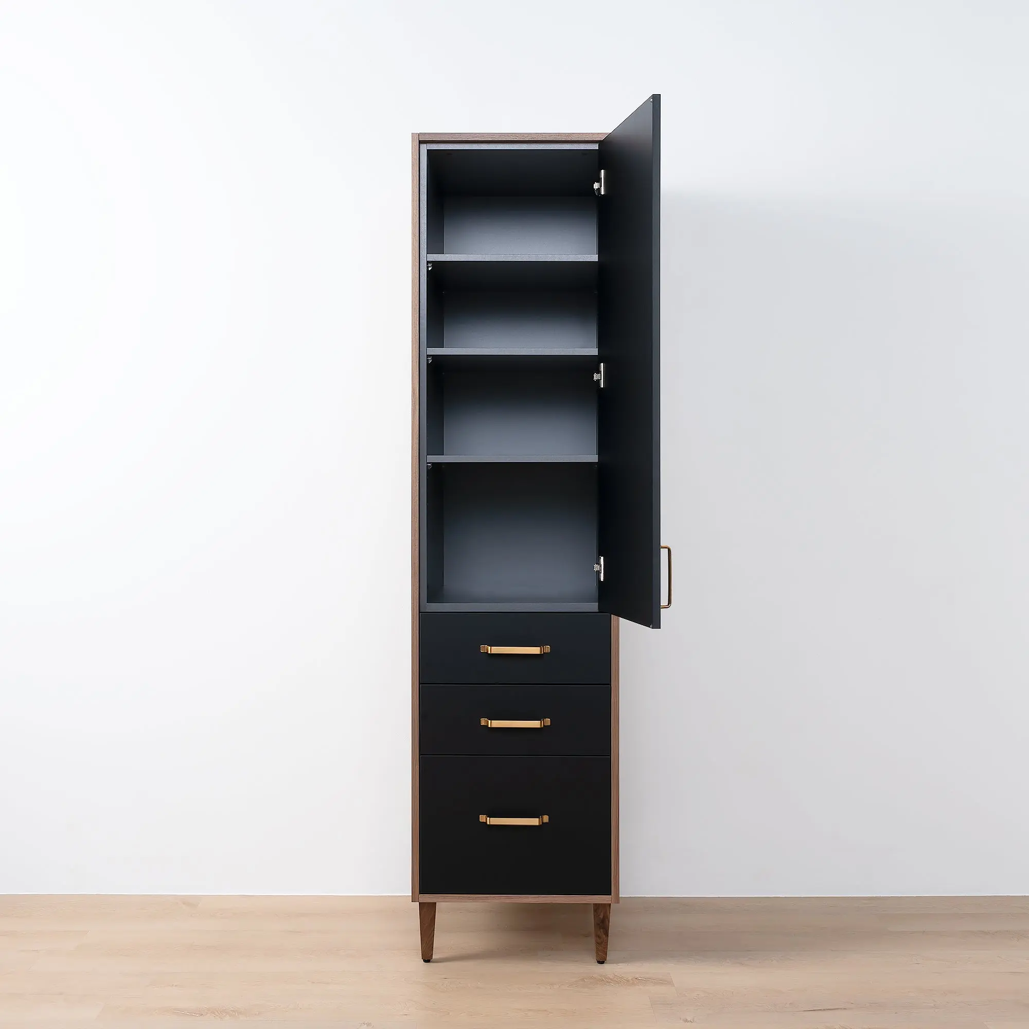 Sidney Matte Black Linen Cabinet - Image 8