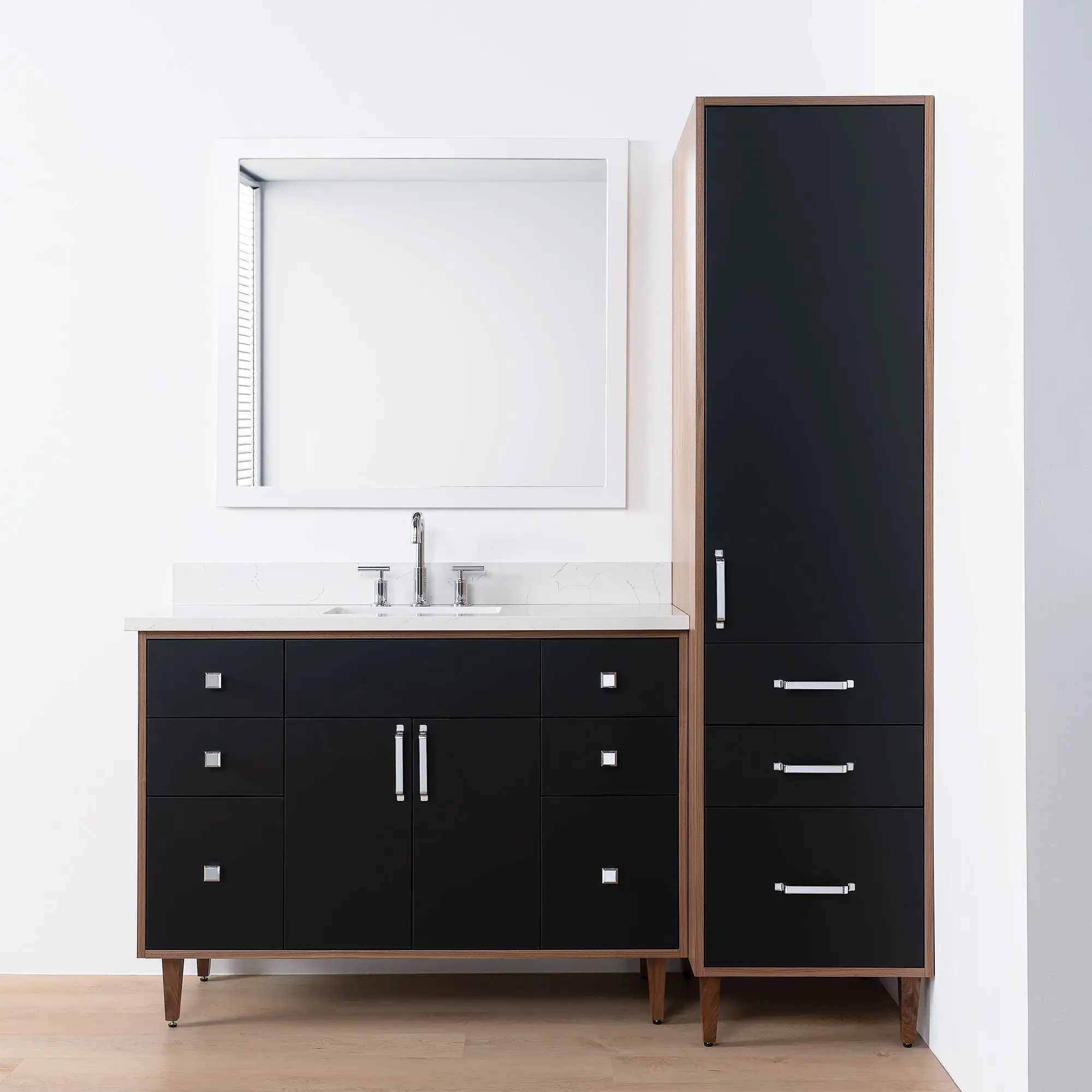 Sidney Matte Black Linen Cabinet - Image 9