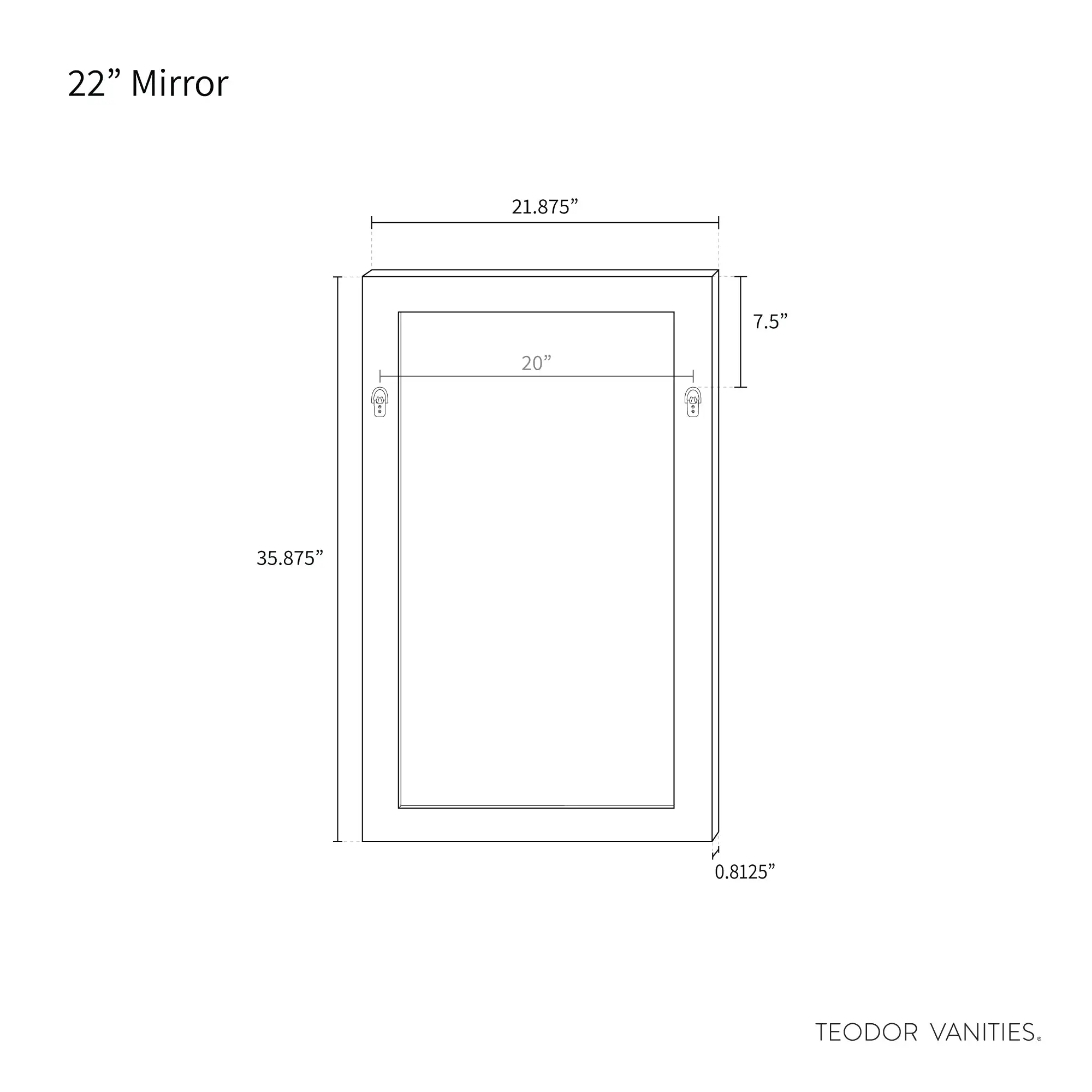 Almond Coast Mirror 22" - Image 6