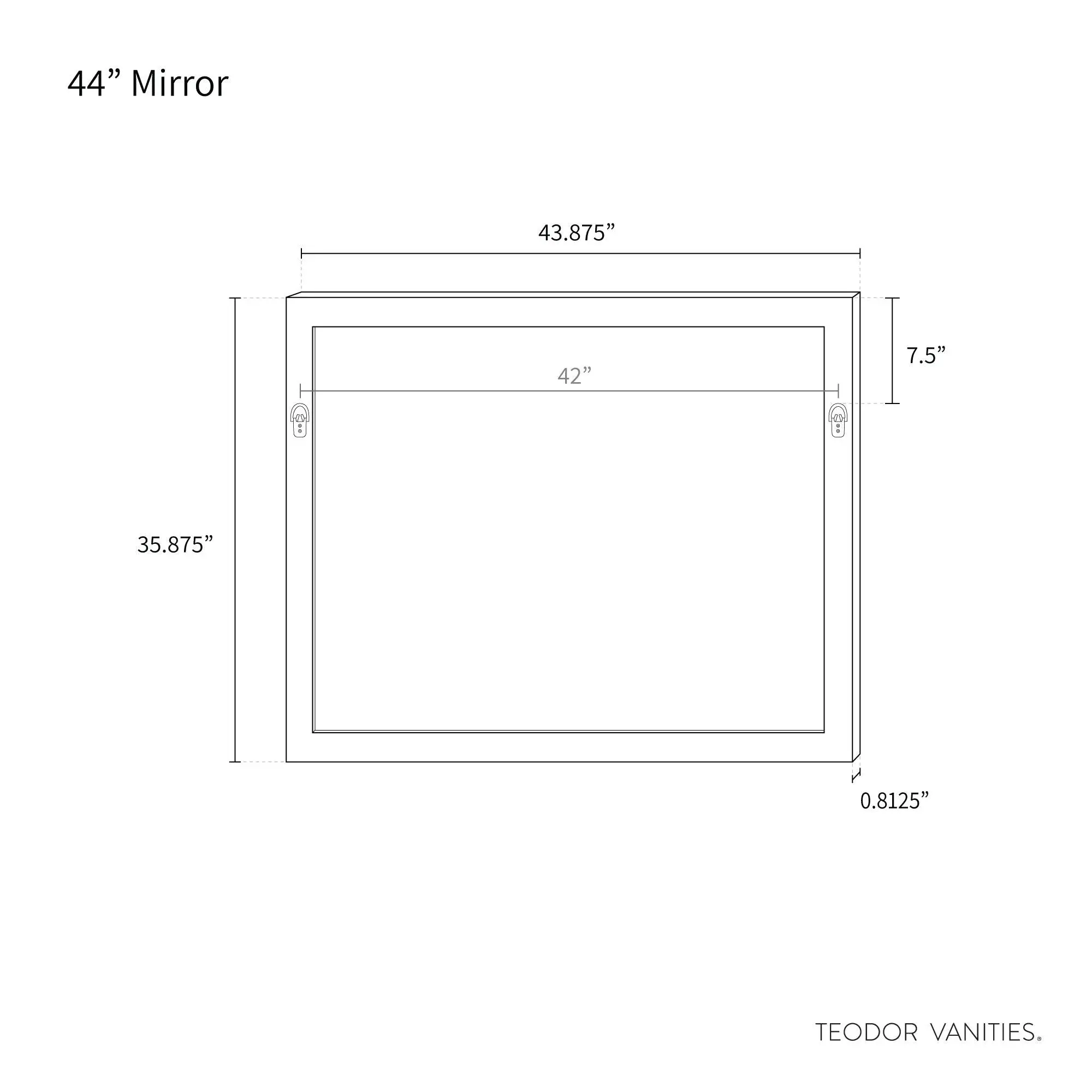 White Oak Mirror 44" - Image 4