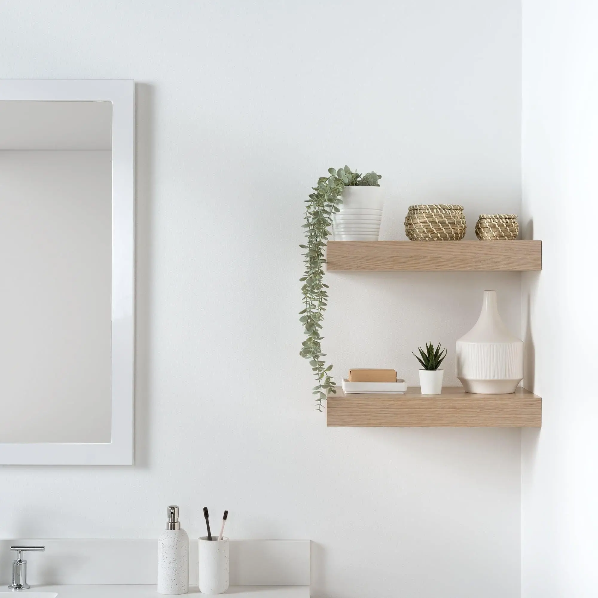 White Oak Floating Shelf - Image 6